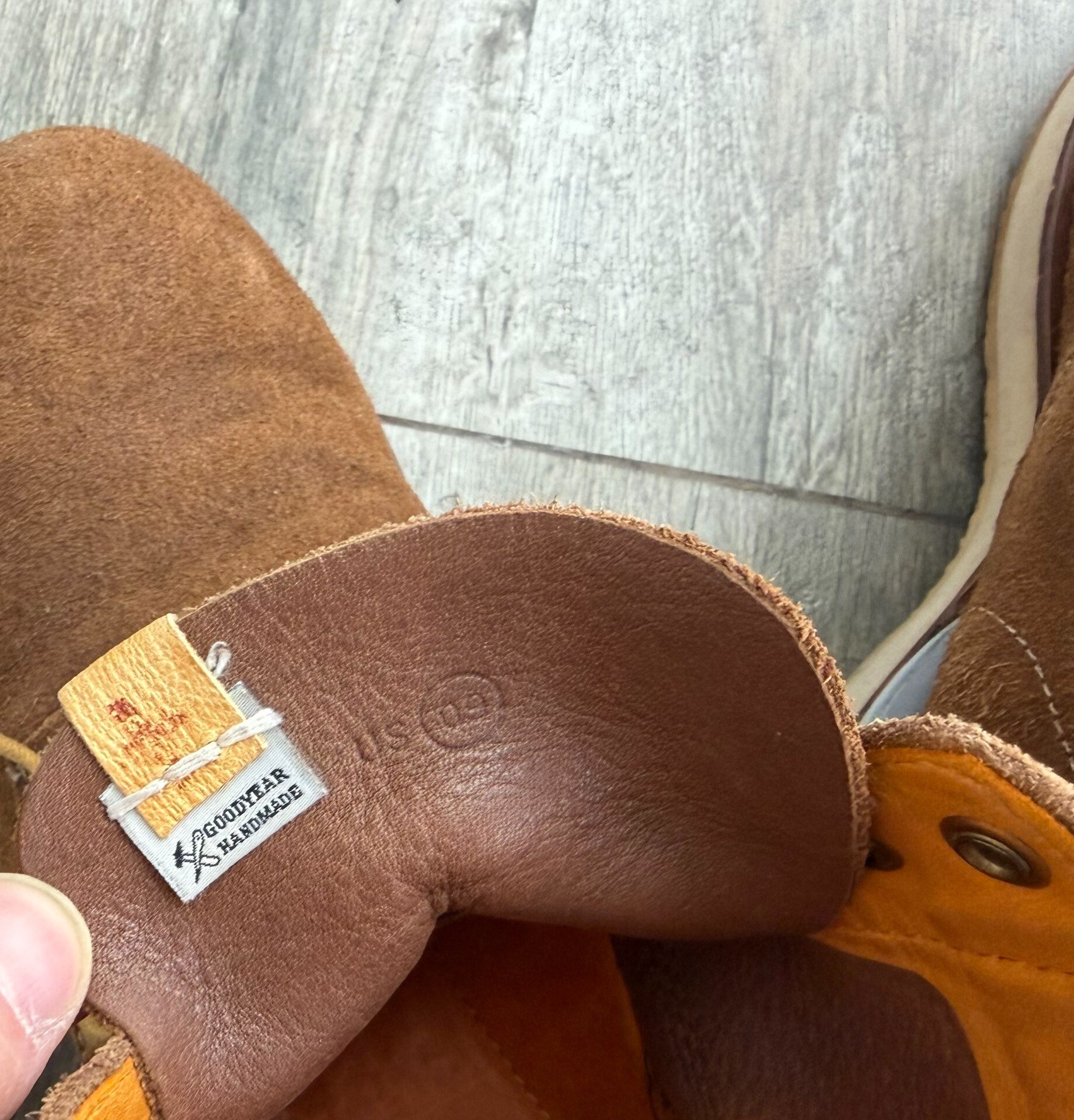 VISVIM 13AW VIRGIL BOOTS FOLK SUEDE — label