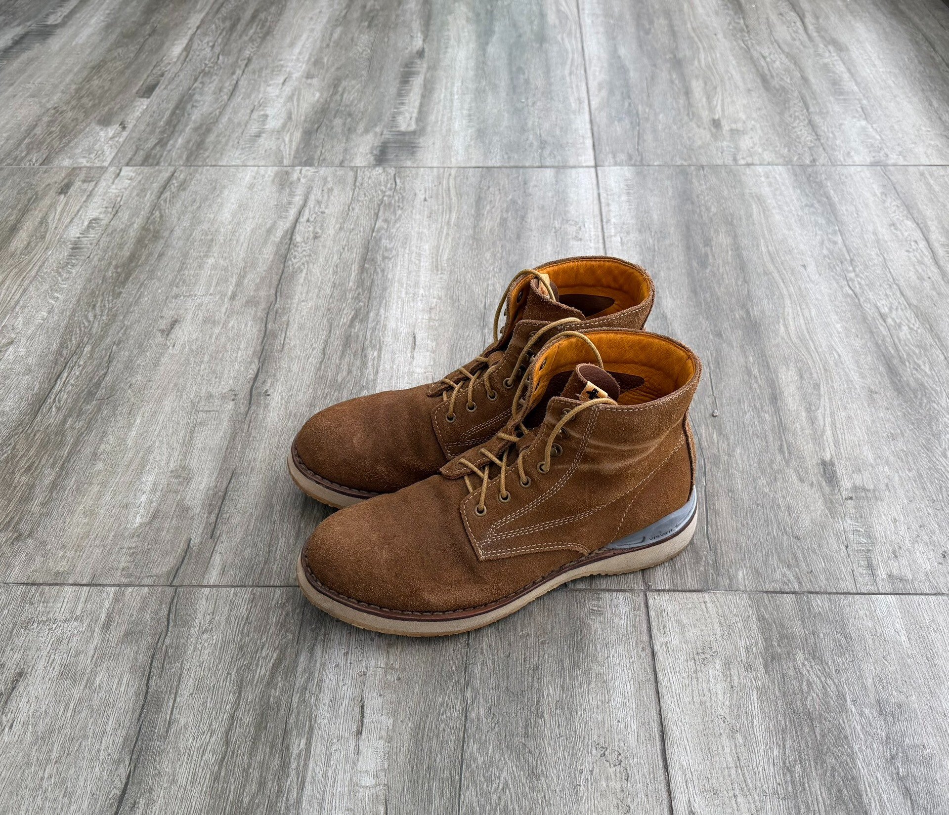 VISVIM 13AW VIRGIL BOOTS FOLK SUEDE — front