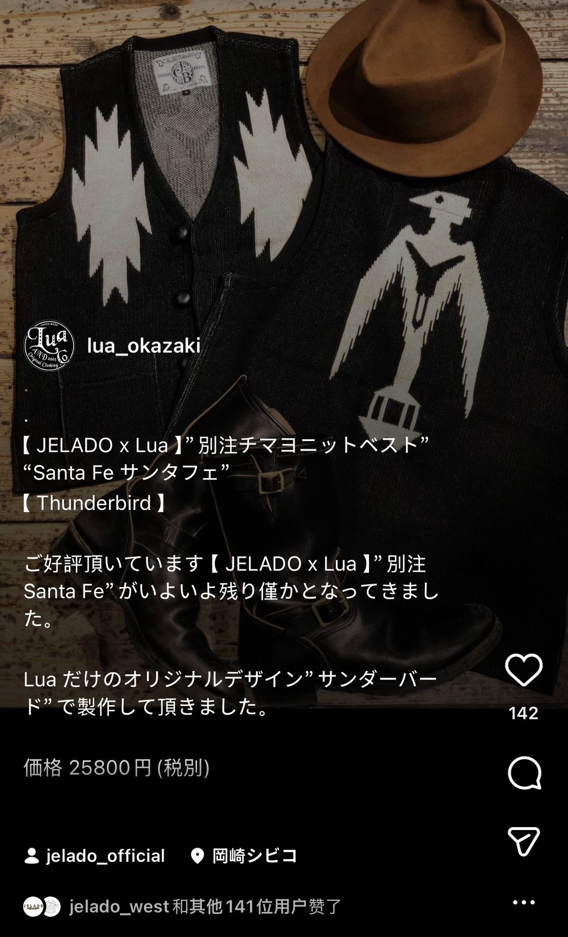 Lua x Jelado Thunderbird Vintage Vest — front