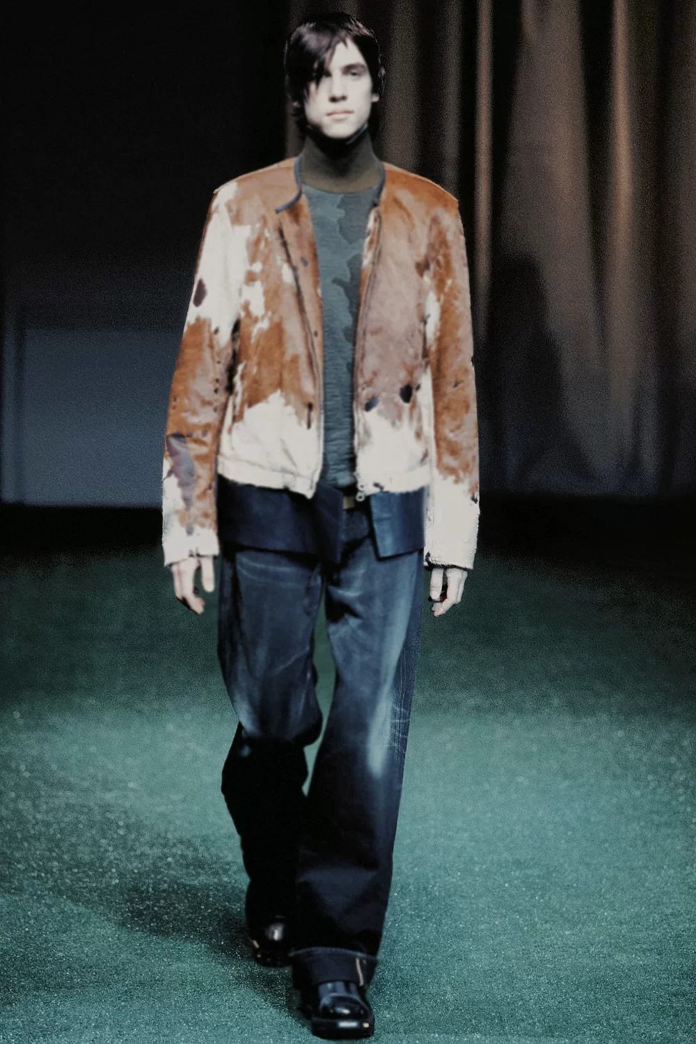 Yohji Yamamoto 02AW Cream Cowhide Jacket — front