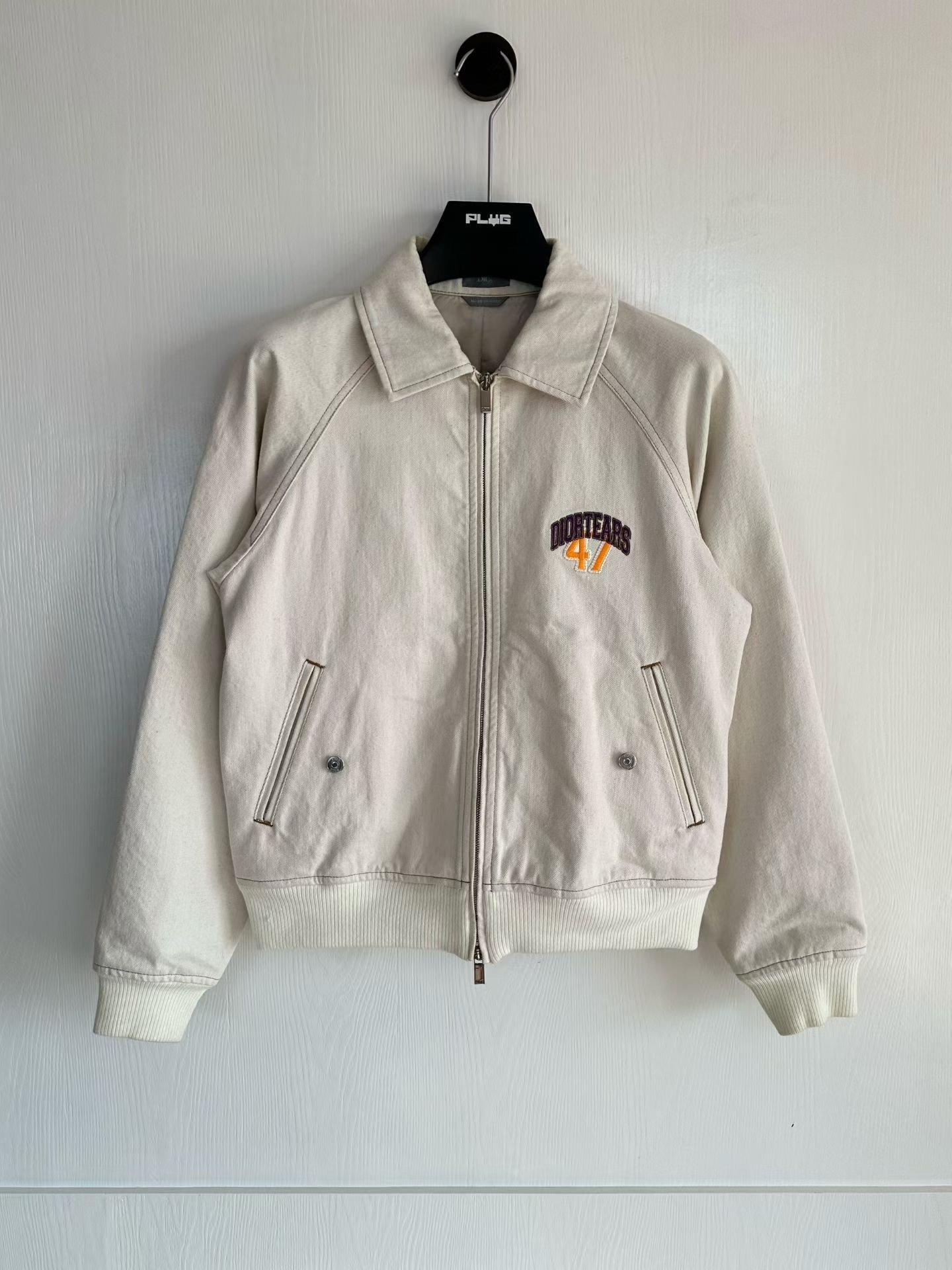 Dior Denim Tears 47 Logo Distressed Canvas Jacket