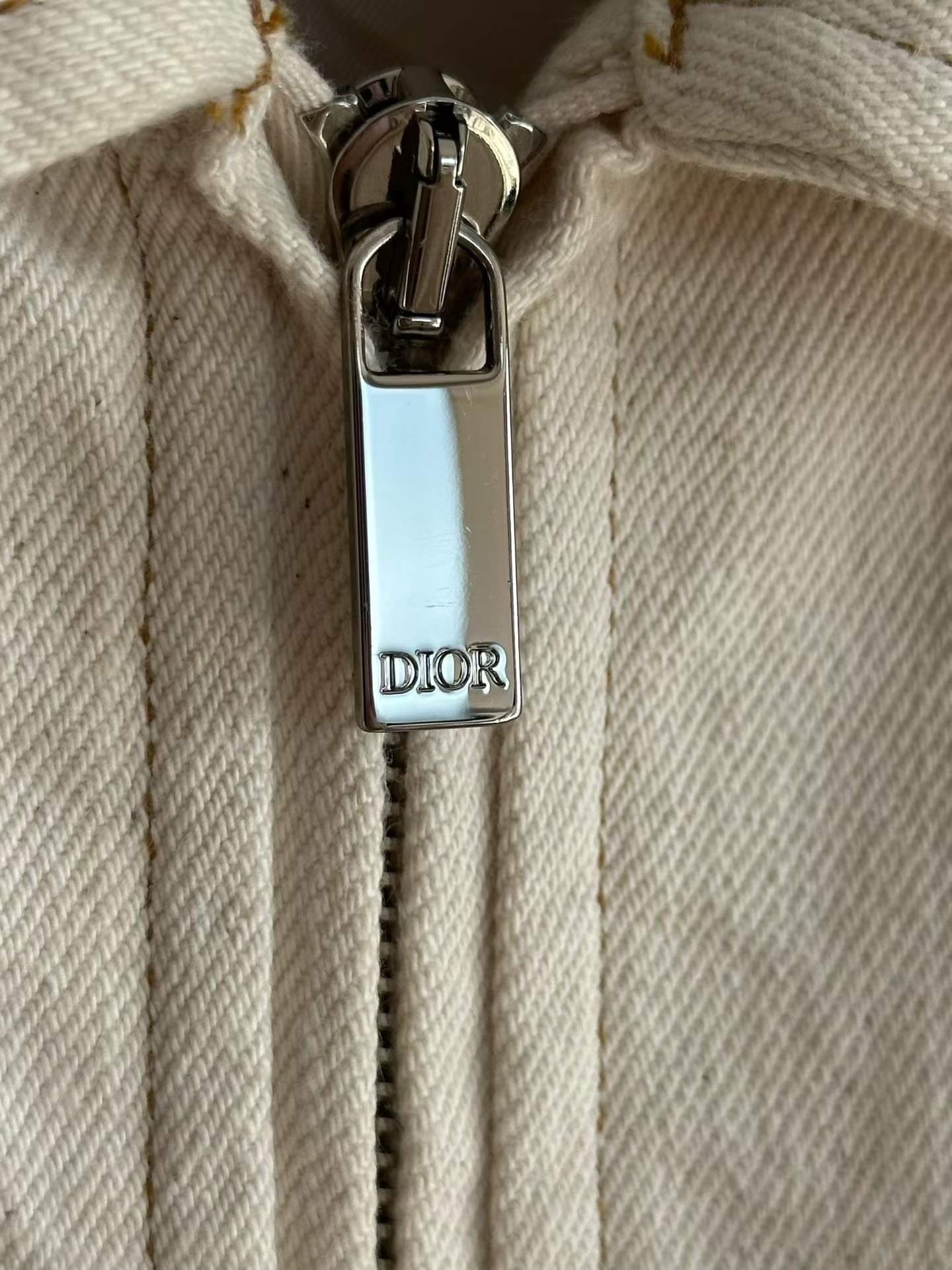 Dior Denim Tears 47 Logo Distressed Canvas Jacket — back