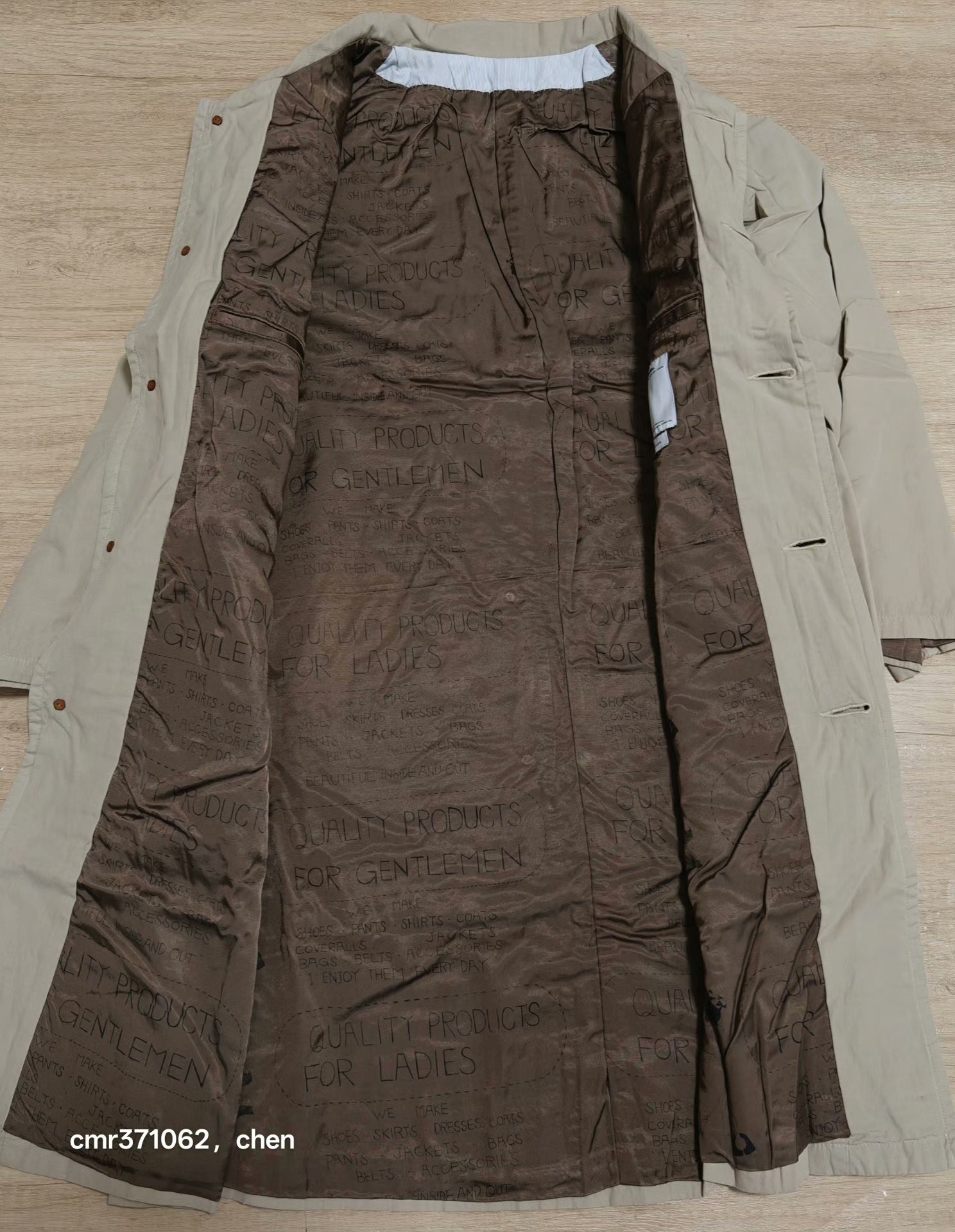 visvim 17aw napier driving coat — label