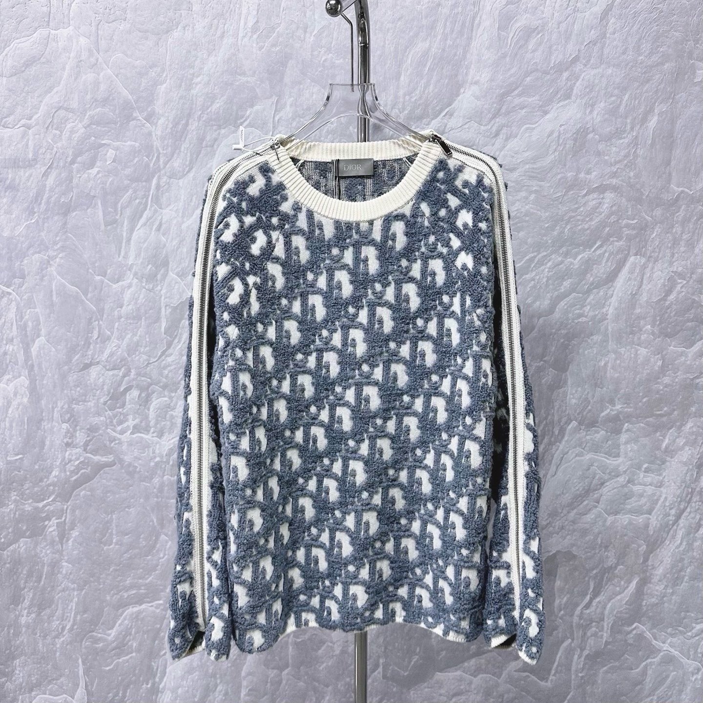 Dior SS24 Zip Monogram Towel Sweater