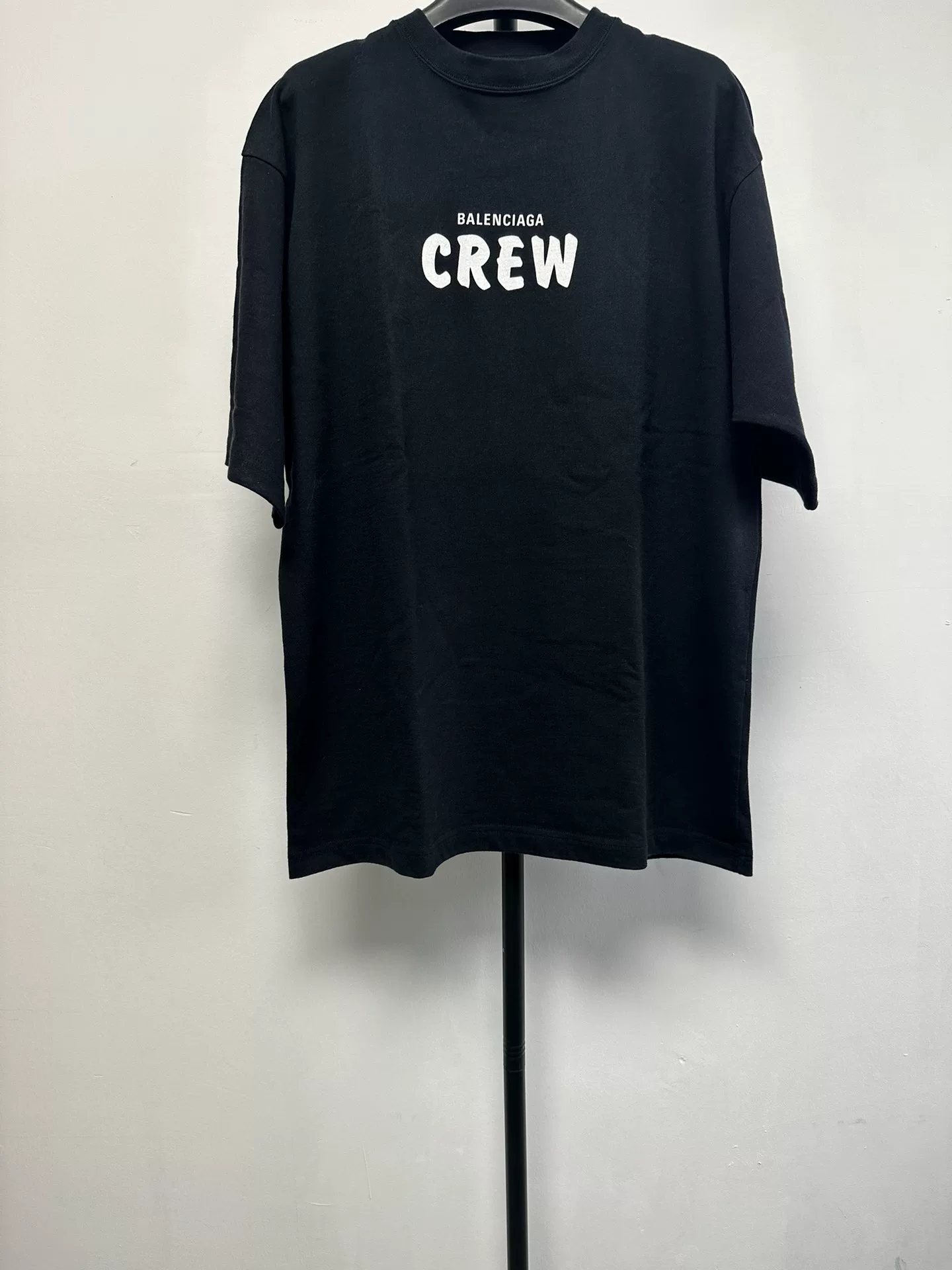 Balenciaga Crew Print Loose Drop Shoulder T-shirt