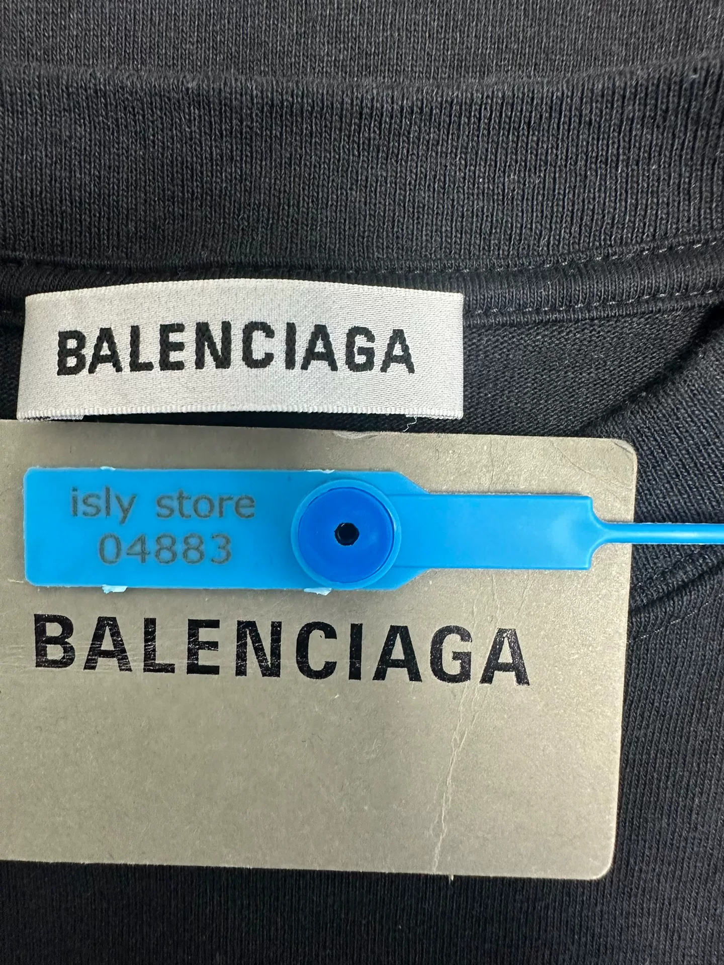 Balenciaga Crew Print Loose Drop Shoulder T-shirt — back