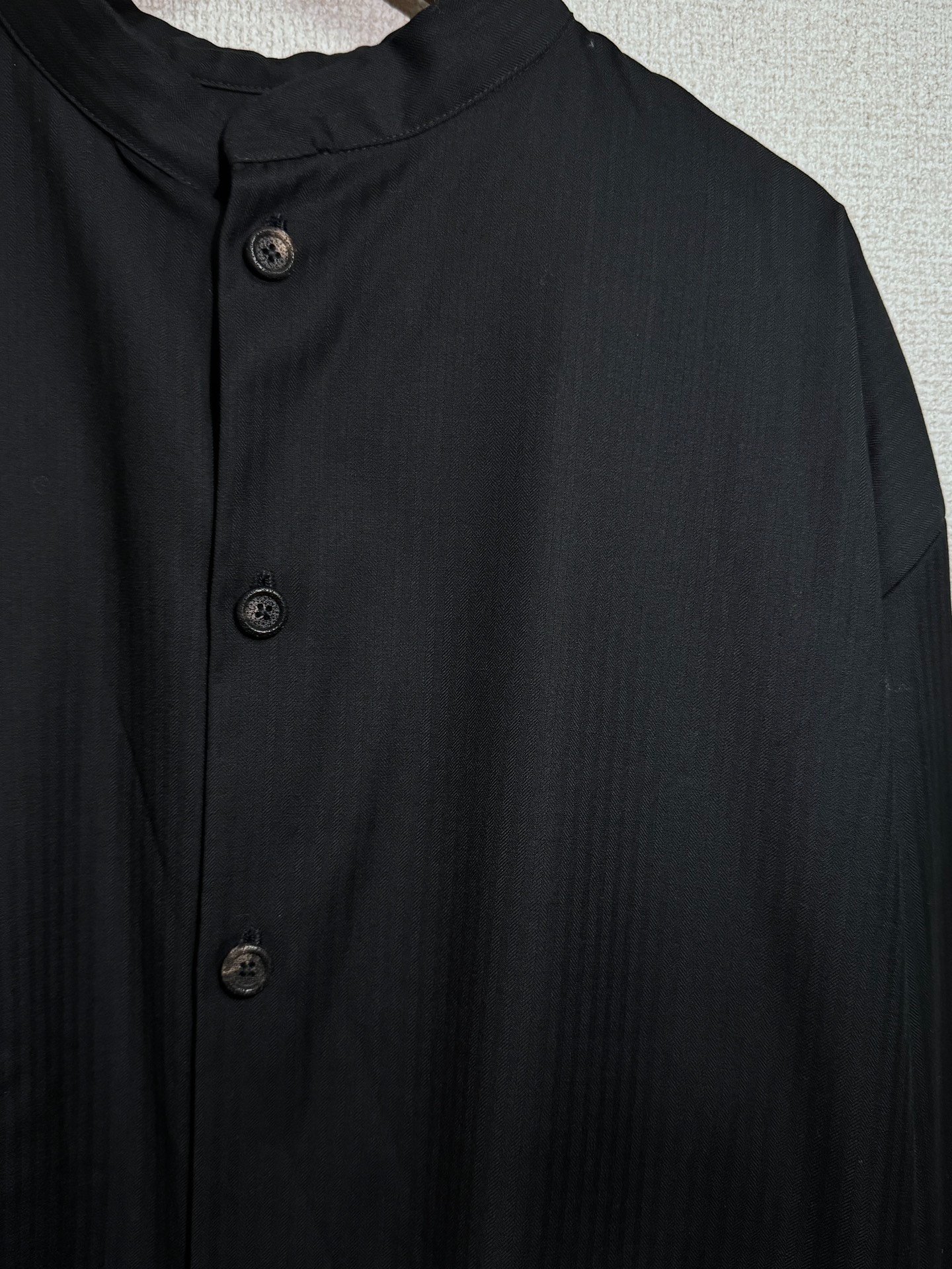 Geoffrey b Piacenza 140s Haori Shirt Jacket — detail