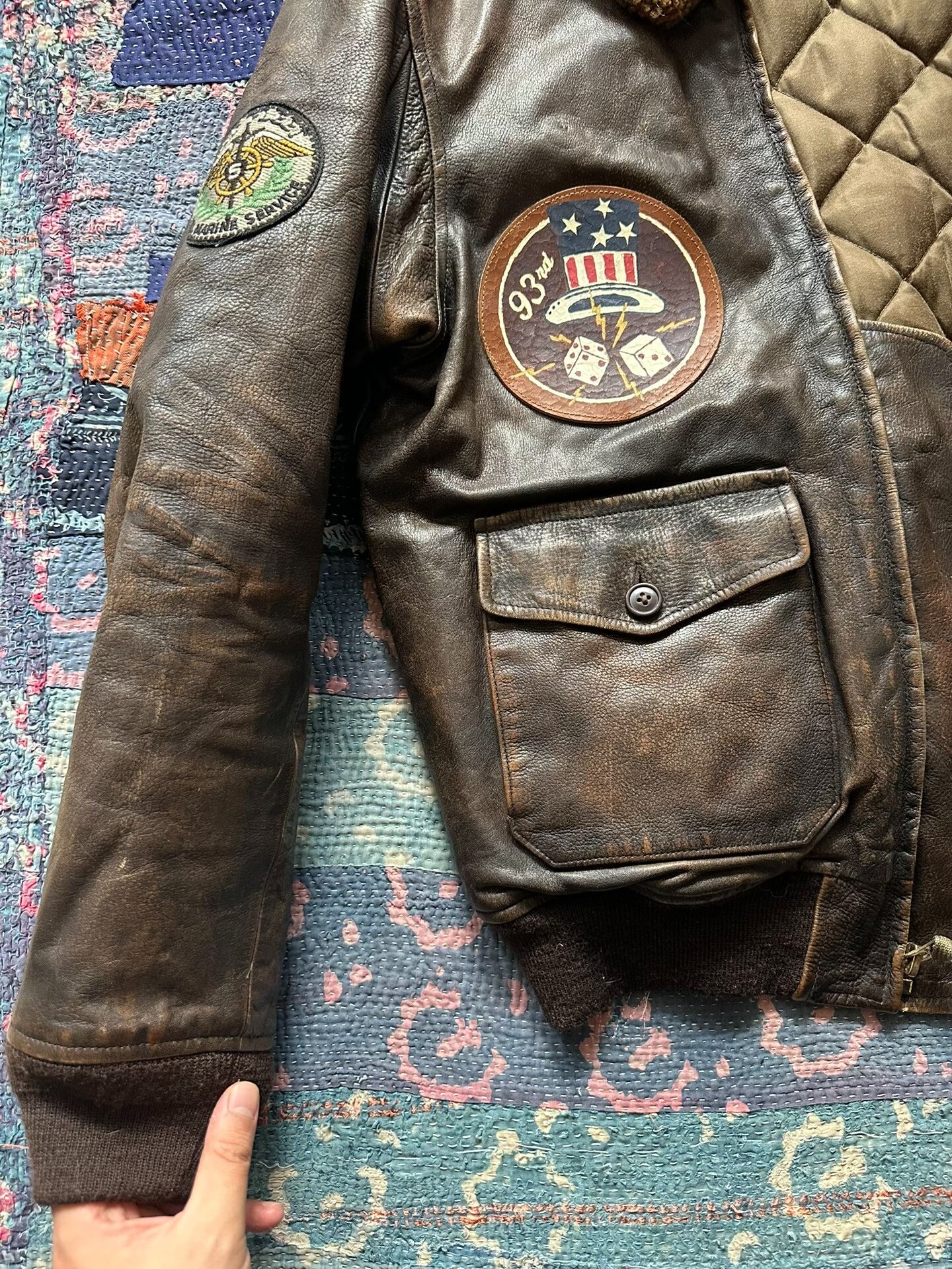 Polo Ralph Lauren Distressed Leather Jacket — label