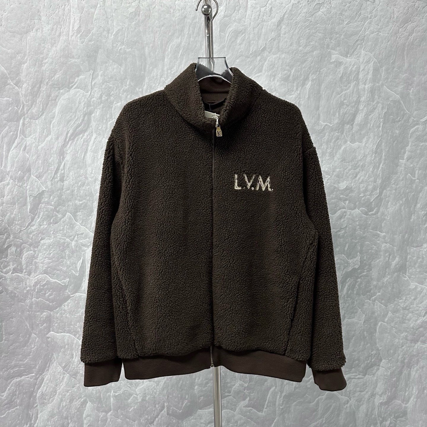 Louis Vuitton SS26 Embroidered Teddy Jacket — front
