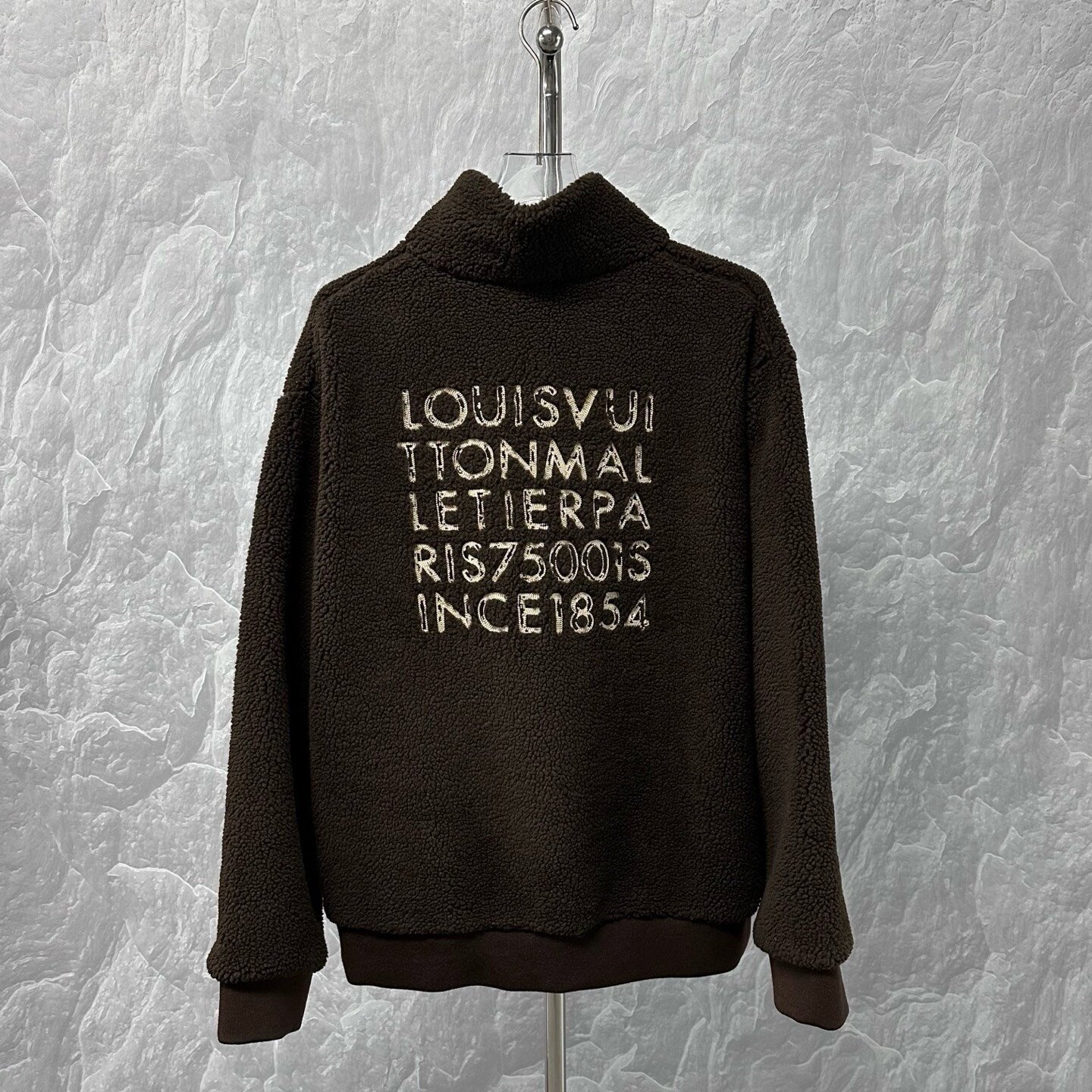 Louis Vuitton SS26 Embroidered Teddy Jacket — back