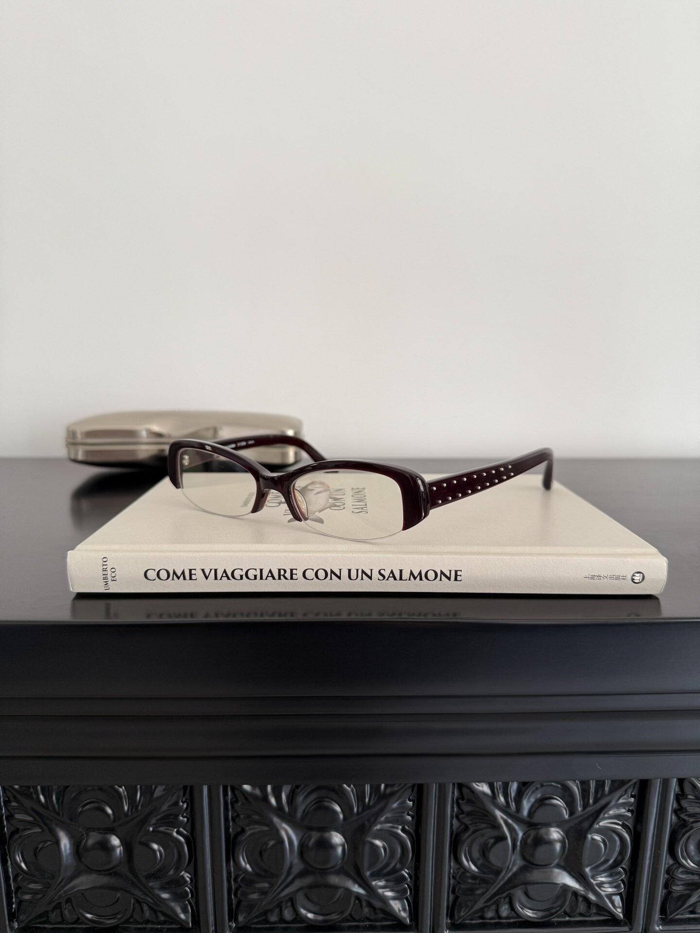 Jean Paul Gaultier Rivet Cat-Eye Glasses — front