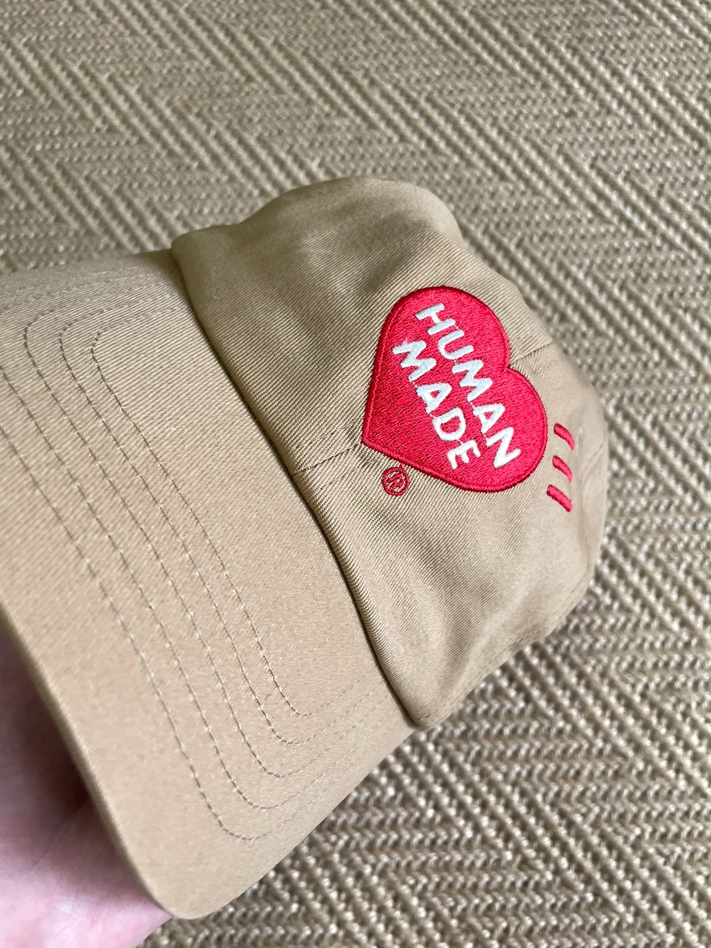 Human Made 6 Panel Red Heart Logo Cap — back