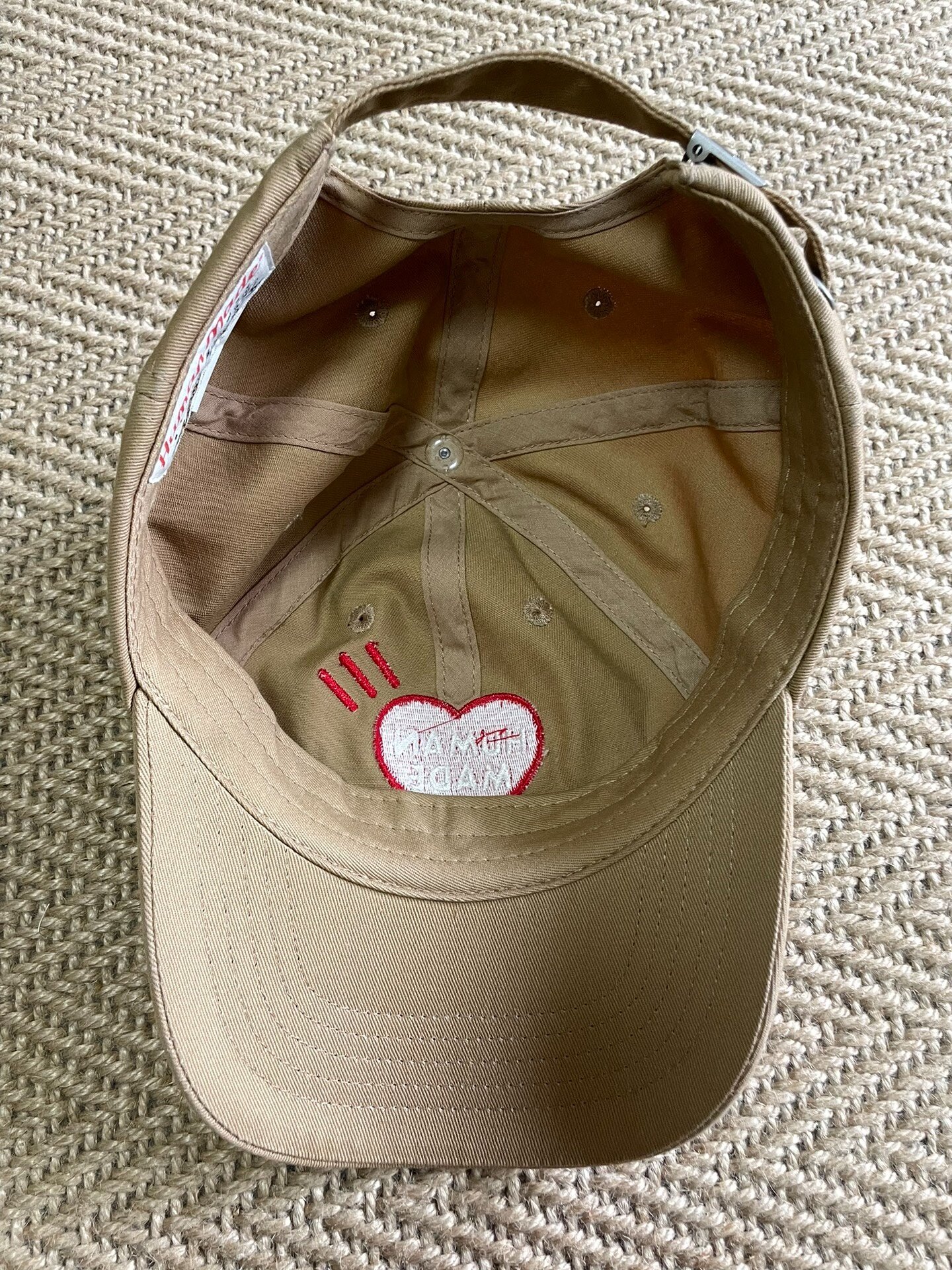 Human Made 6 Panel Red Heart Logo Cap — front