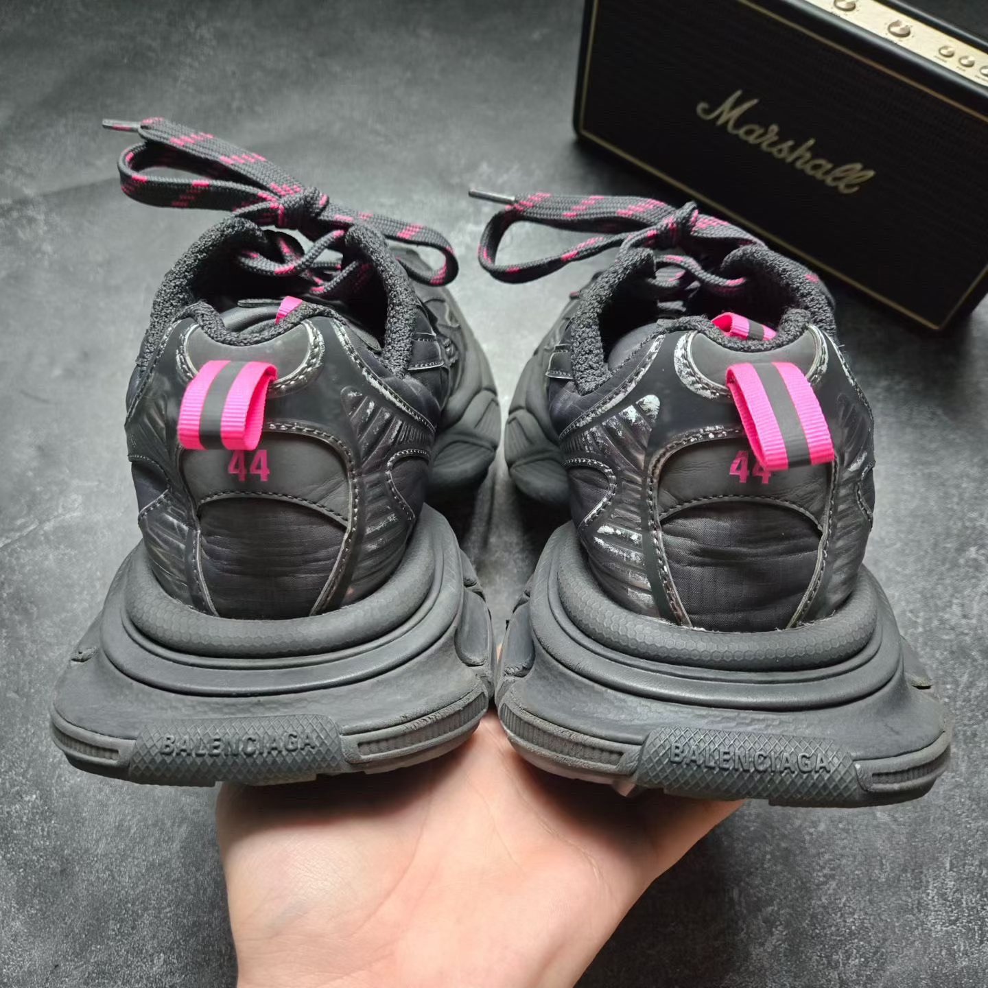 Balenciaga 3XL Black Pink Sneakers — detail