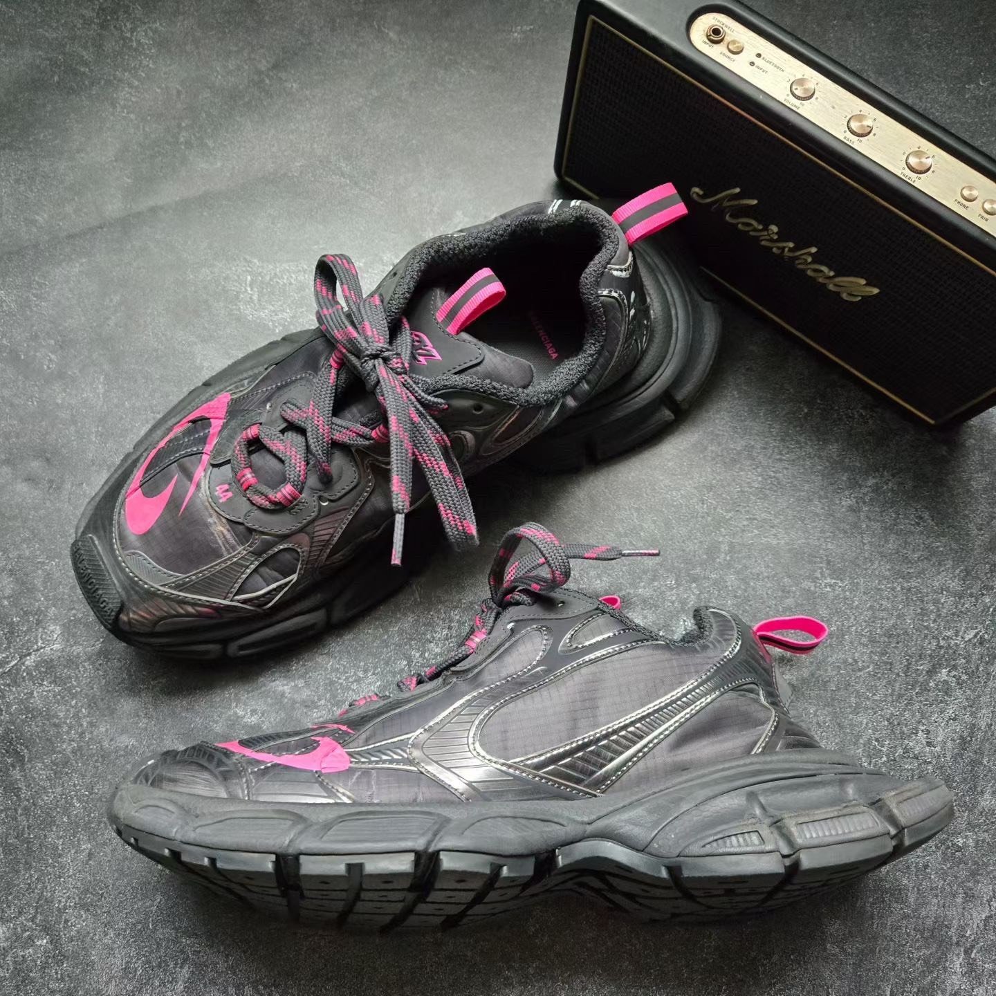 Balenciaga 3XL Black Pink Sneakers — back