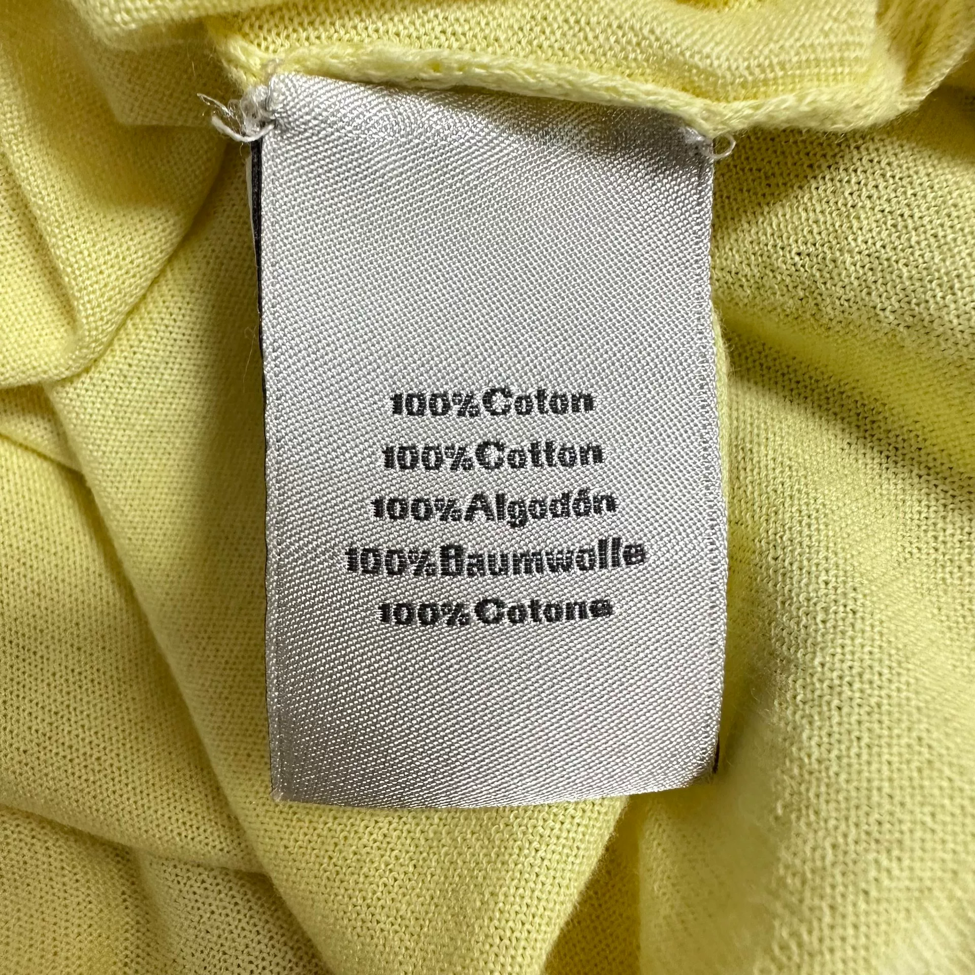 Hermes Yellow Short-Sleeve Knit Pullover — label