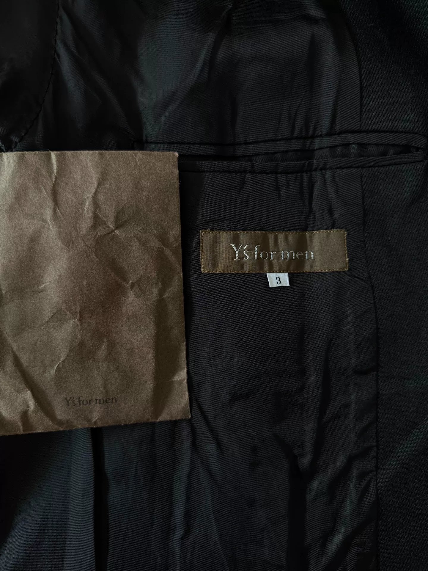Yohji Yamamoto Y's 2000AW Wool Linen Blazer — label