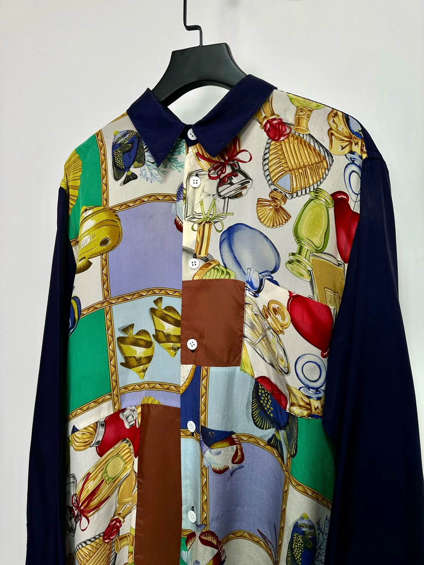 Comme des Garcons 99AW Silk Shirt — detail