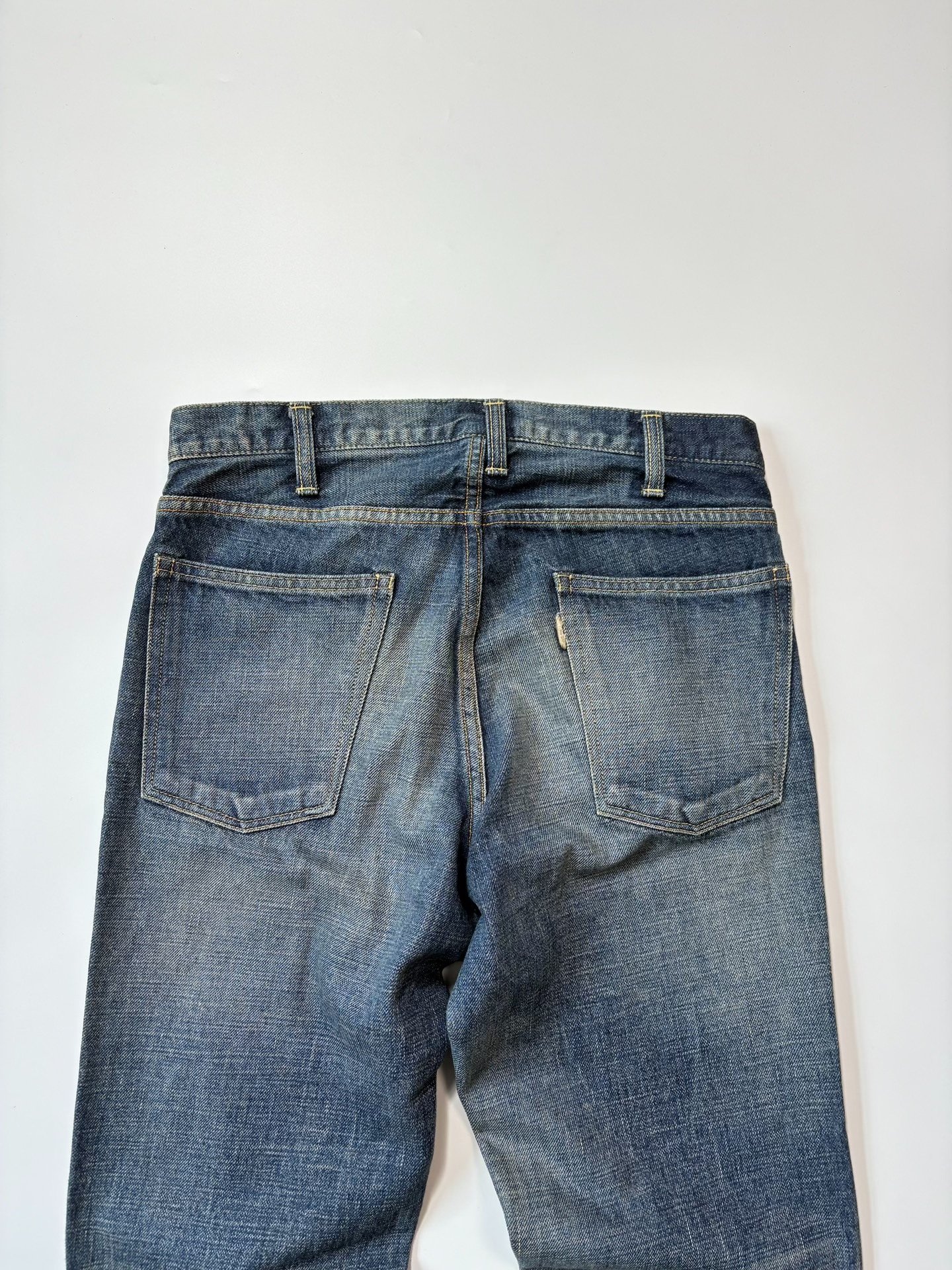 Soulive Okayama Washed Denim Jeans — back