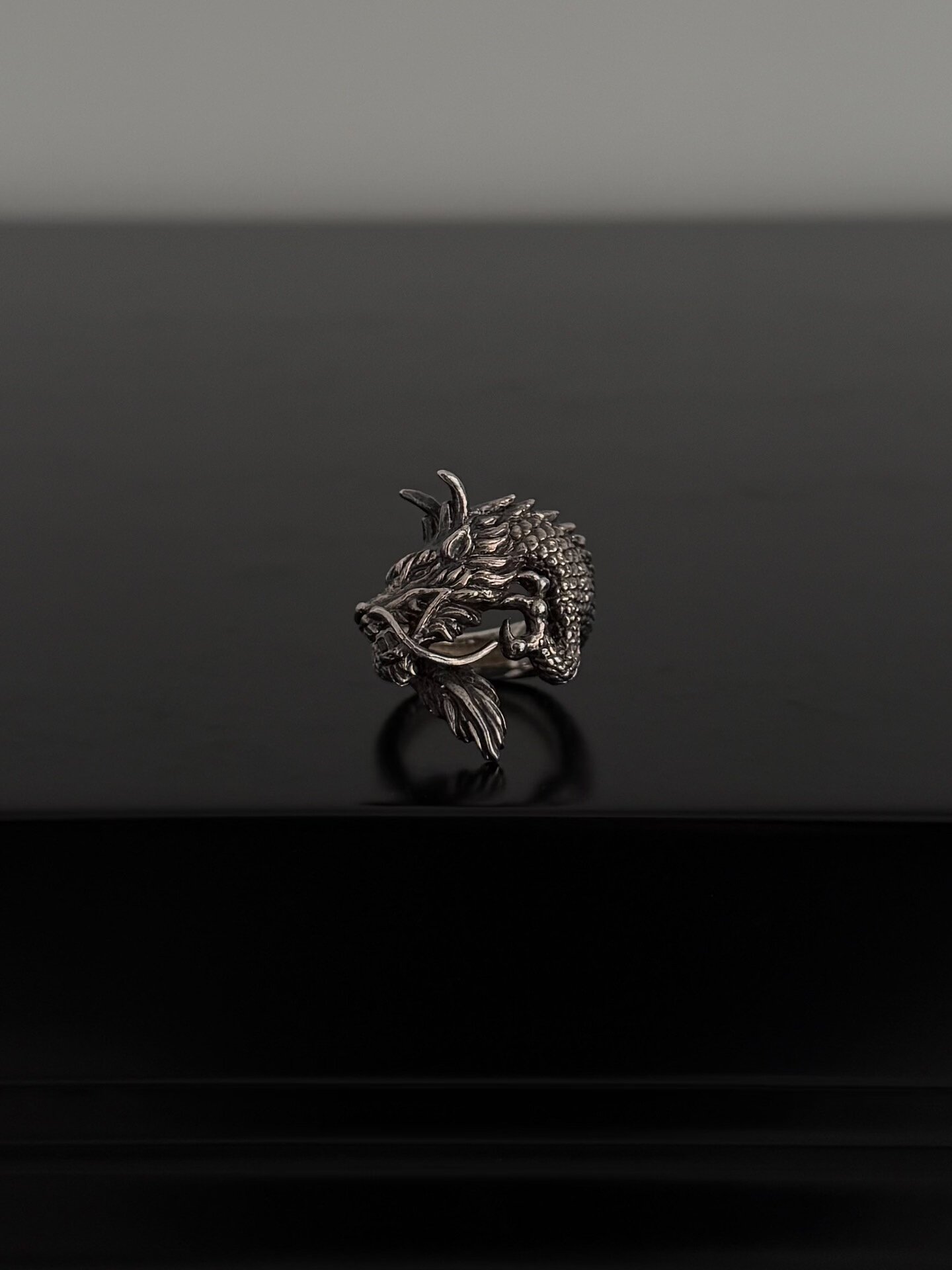 Jean Paul Gaultier Runway Coiled Dragon Ring — front