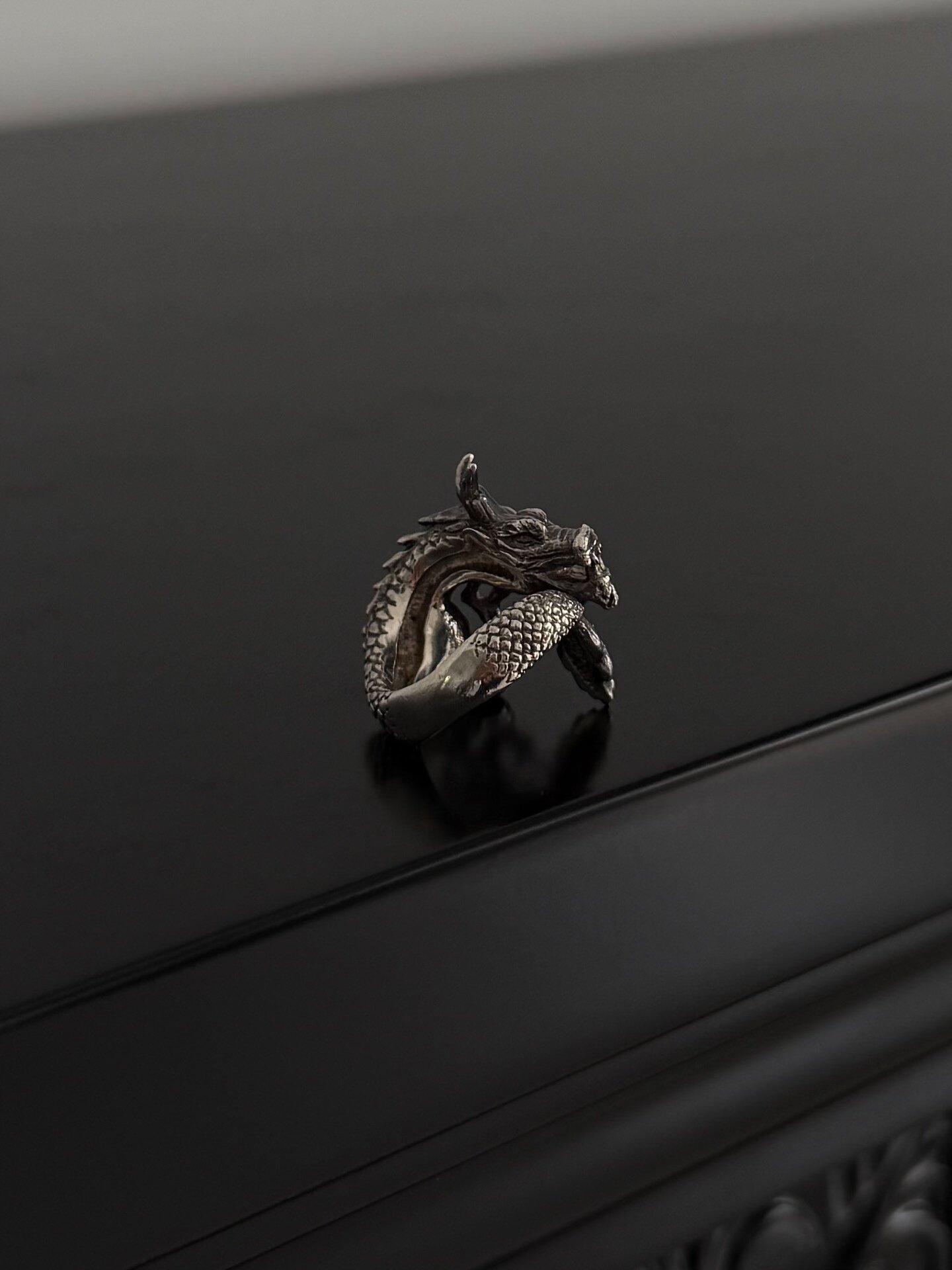Jean Paul Gaultier Runway Coiled Dragon Ring — detail