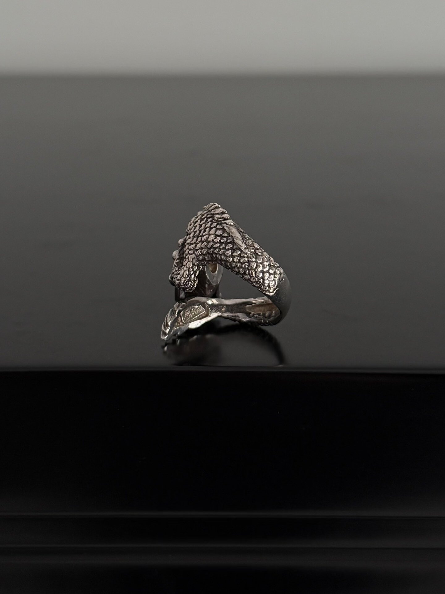 Jean Paul Gaultier Runway Coiled Dragon Ring — label