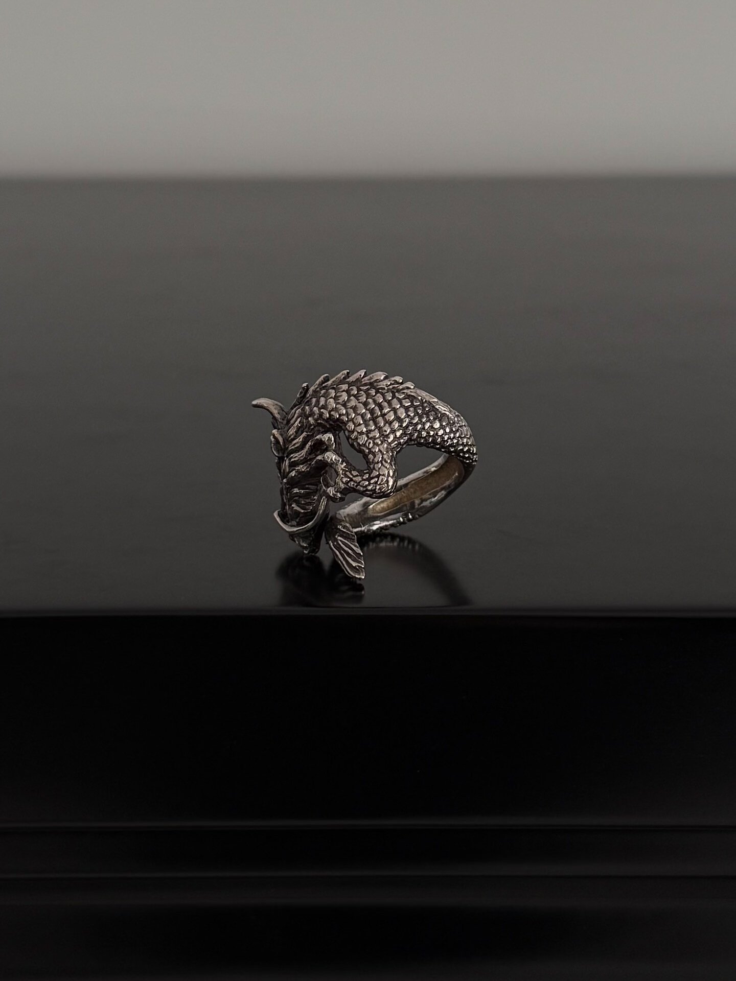 Jean Paul Gaultier Runway Coiled Dragon Ring — back