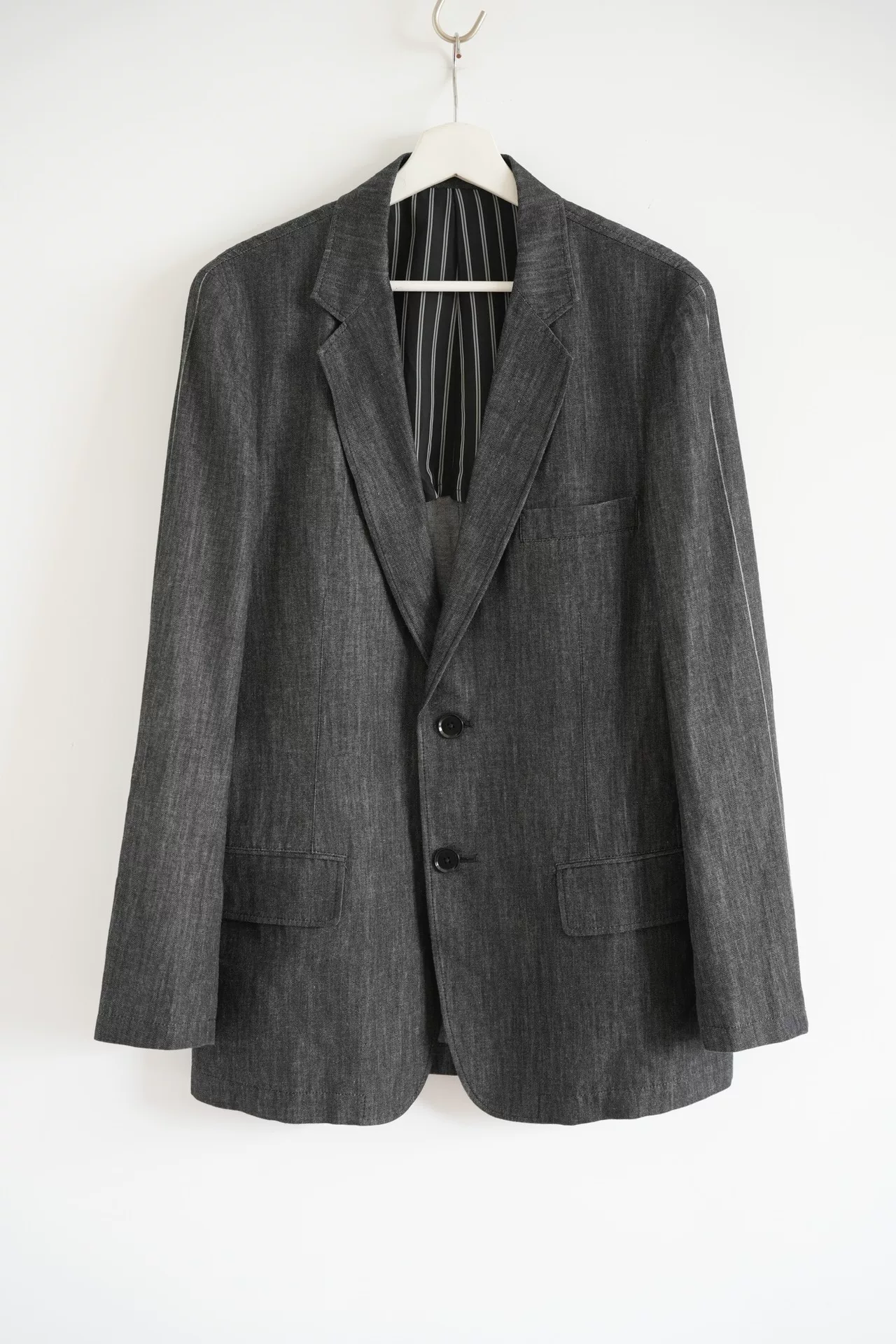 Yohji Yamamoto 10SS Striped Sleeve Suit