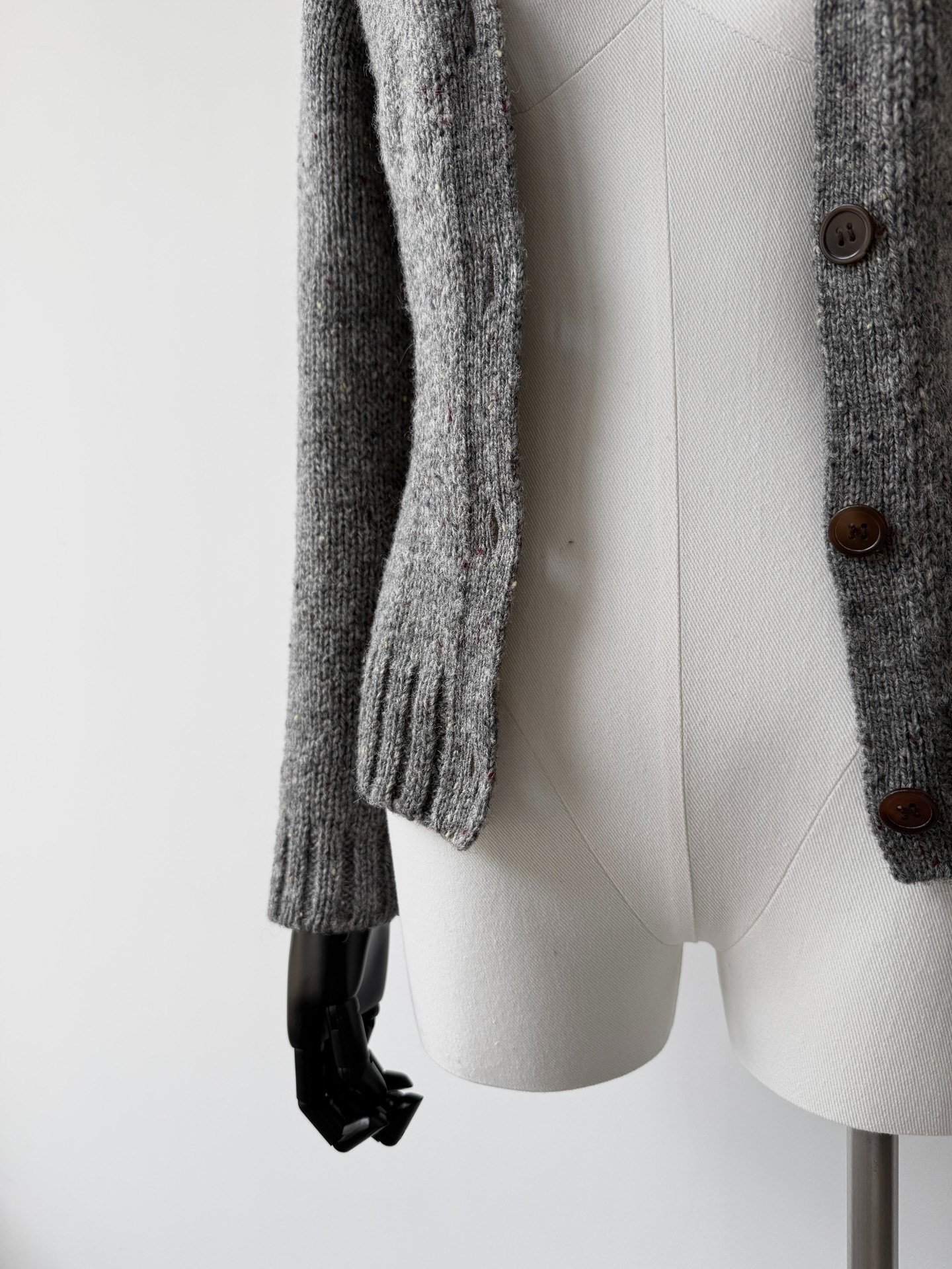 Yohji Yamamoto Y's 11AW Wool Cardigan — detail