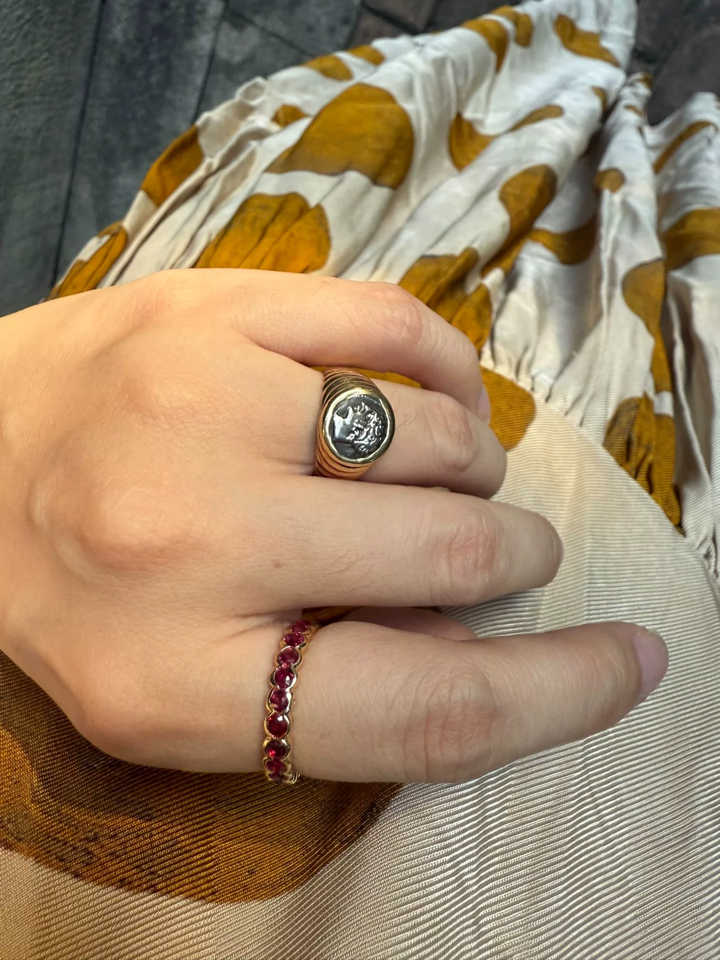 BVLGARI MONETE 18K Gold Coin Ring — front