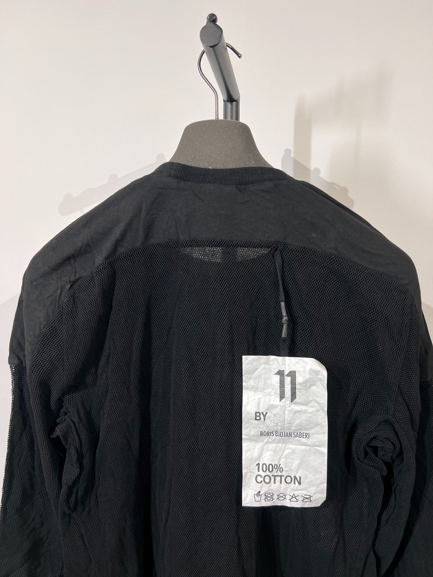 Boris Bidjan Saberi 11by bbs Mesh Three-Quarter Sleeve T-shirt — detail