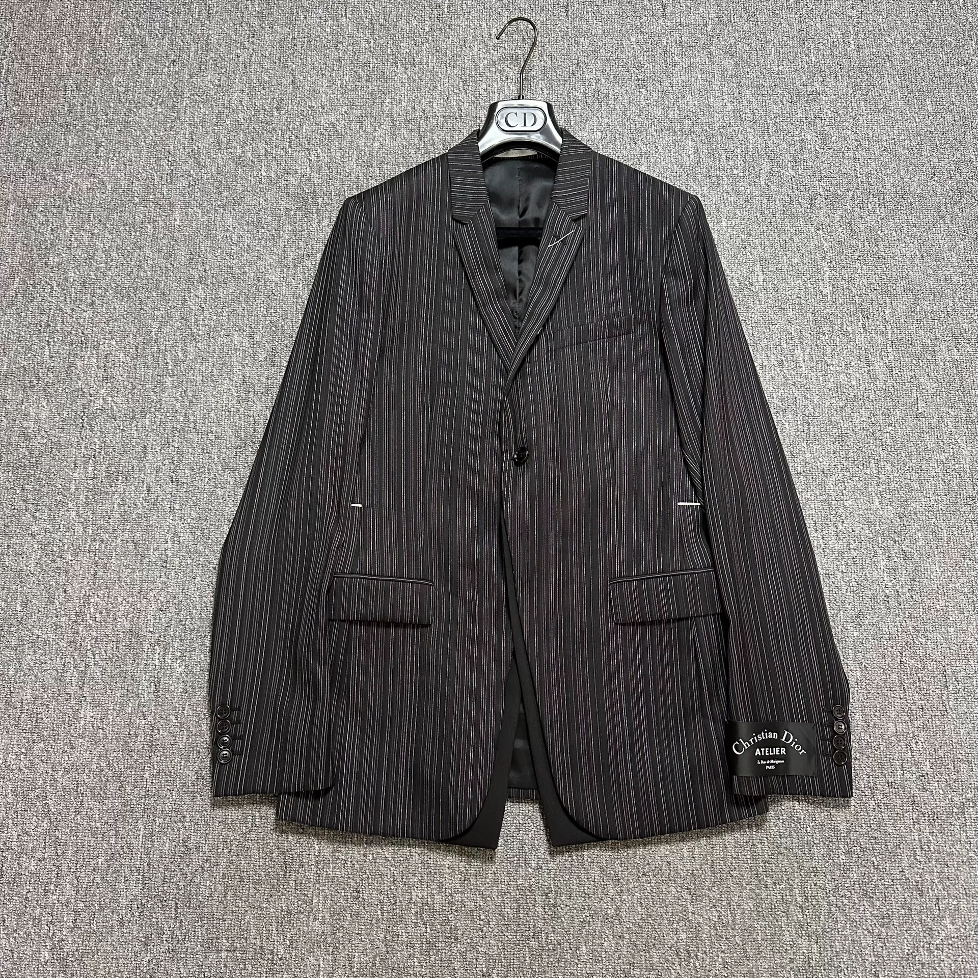 Dior Homme Black Striped Formal Suit