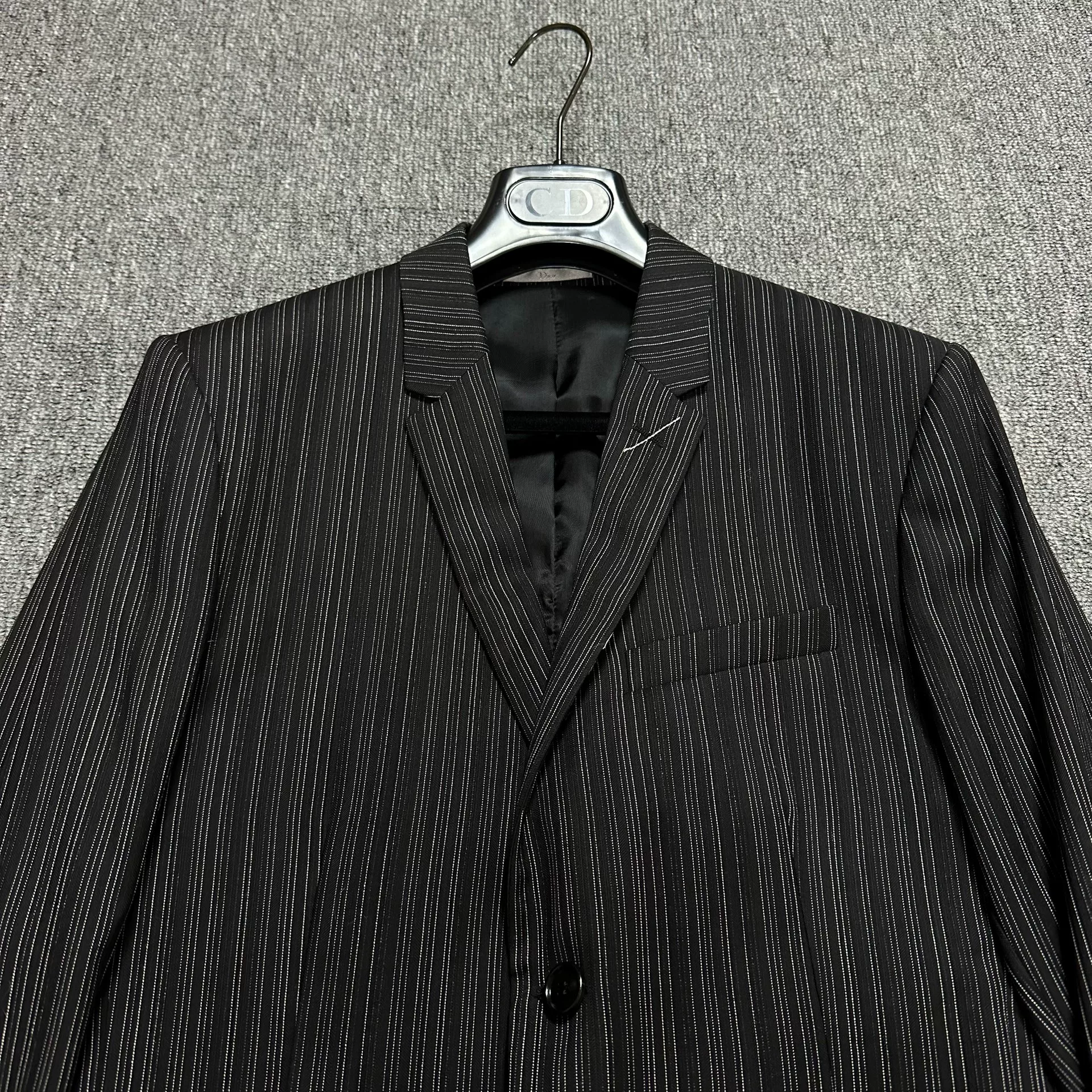 Dior Homme Black Striped Formal Suit — detail