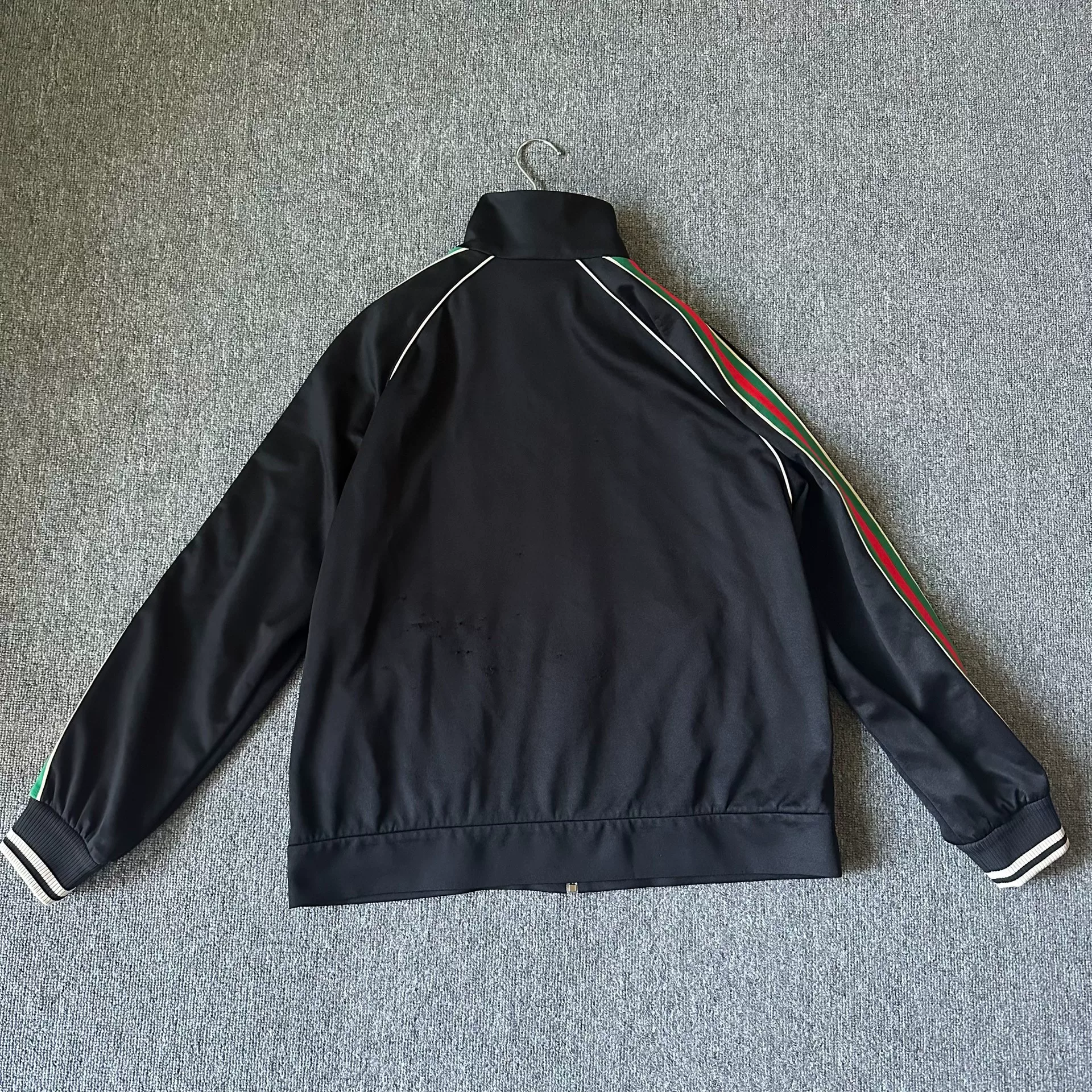 Gucci GG Logo Red-Green Stripe Jacket — front