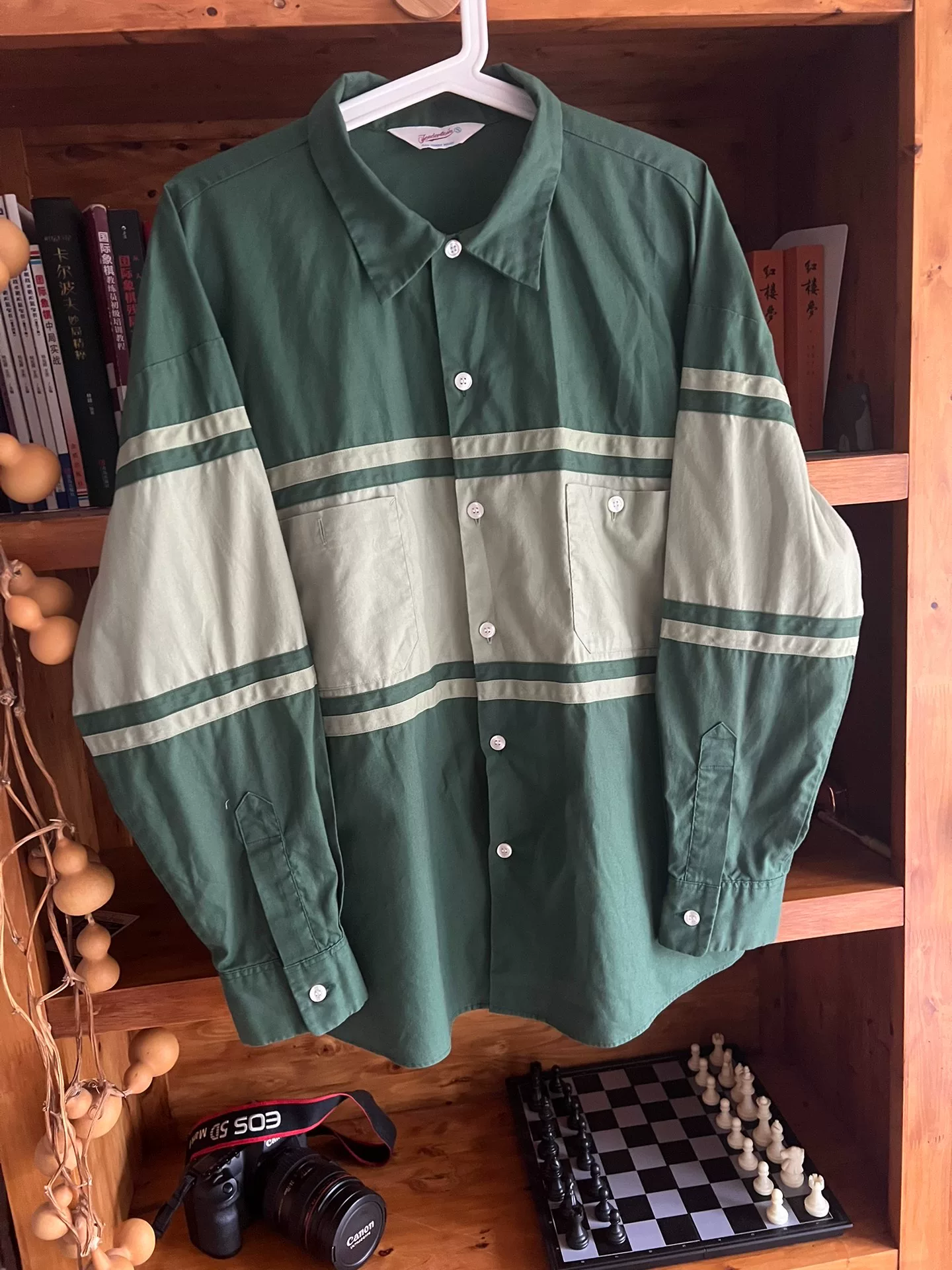 Rare Japan-Made Patched Workwear Shirt — front