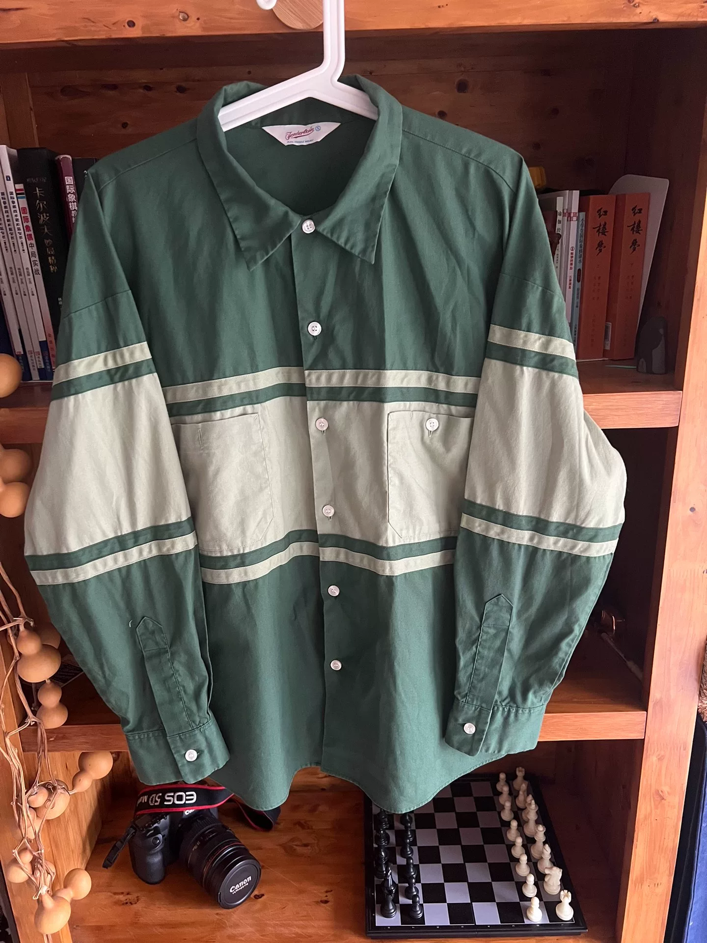 Rare Japan-Made Patched Workwear Shirt — back