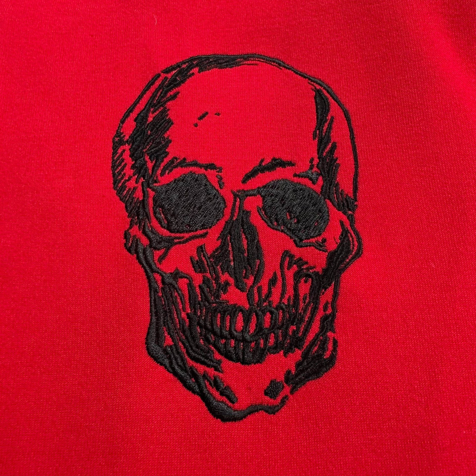 Alexander McQueen Red Skull Baseball Jacket — front