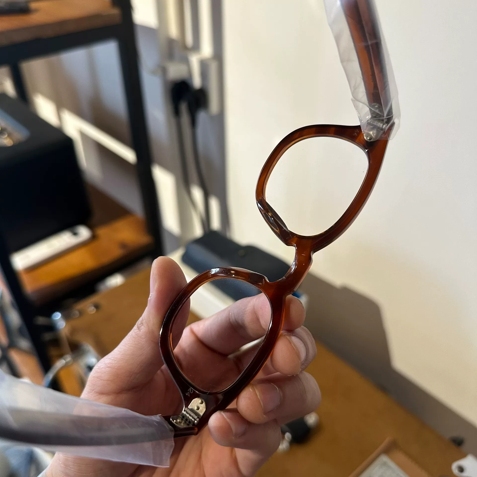 Julius Tart Optical Tortoiseshell Glasses — back