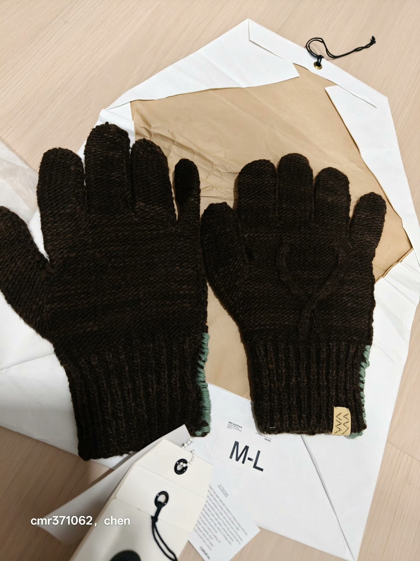 visvim 22AW Spot Knit Glove N.D — front