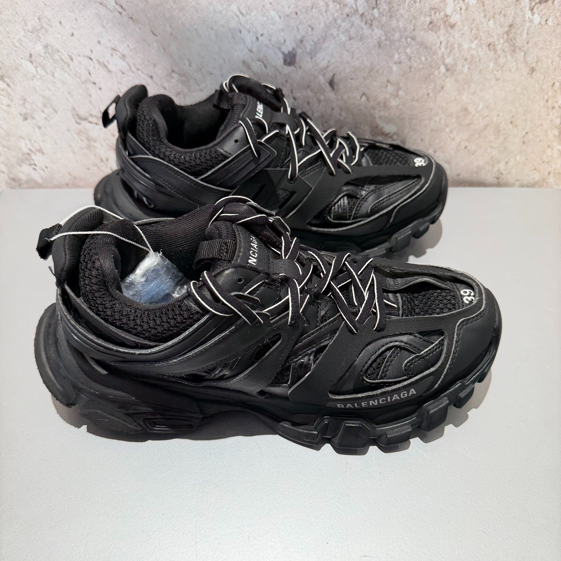 Balenciaga Track Black Dad Shoes Size 39 — back