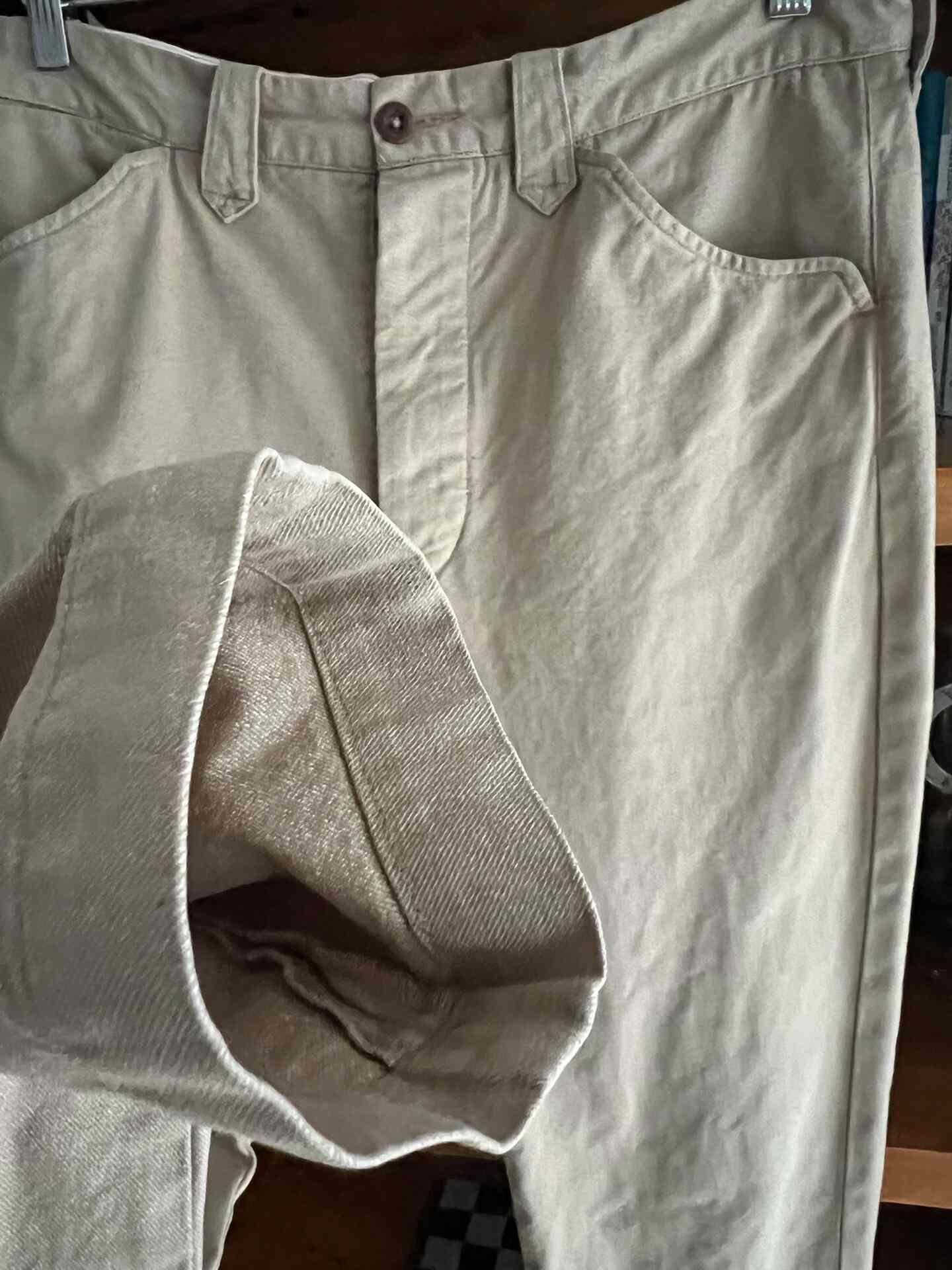 RRL Vintage Beige Officer Pants — back