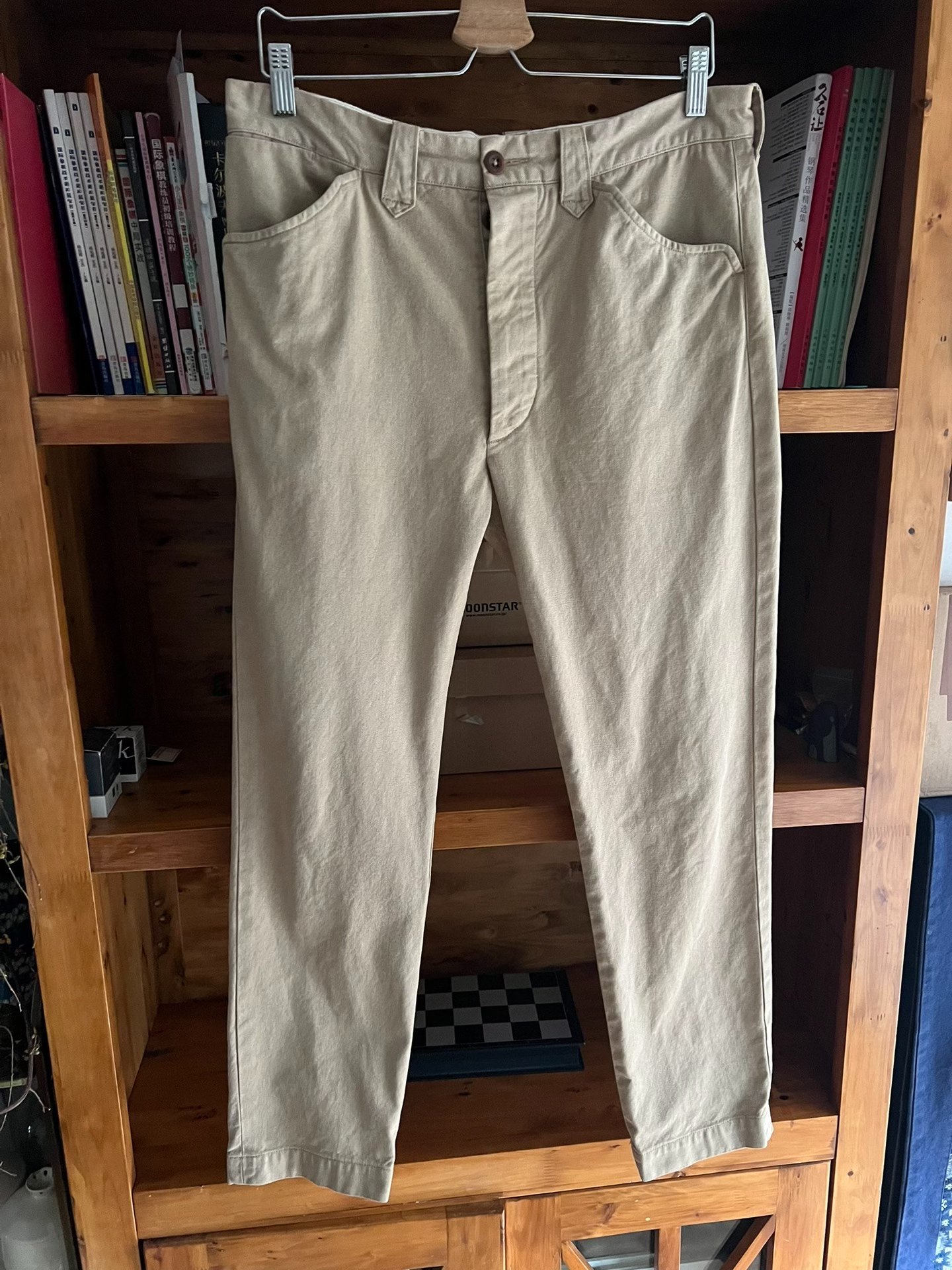 RRL Vintage Beige Officer Pants — front