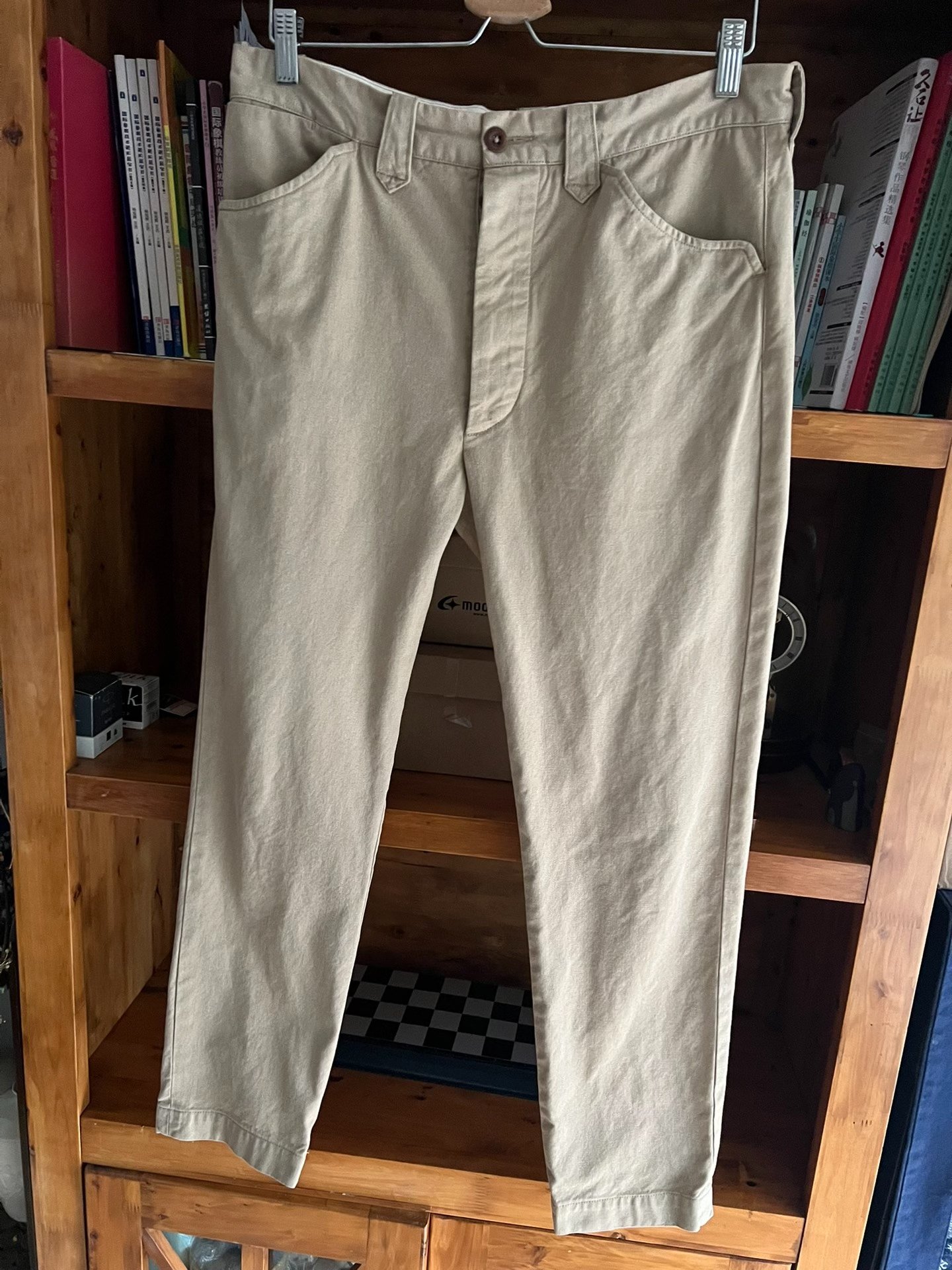 RRL Vintage Beige Officer Pants — detail