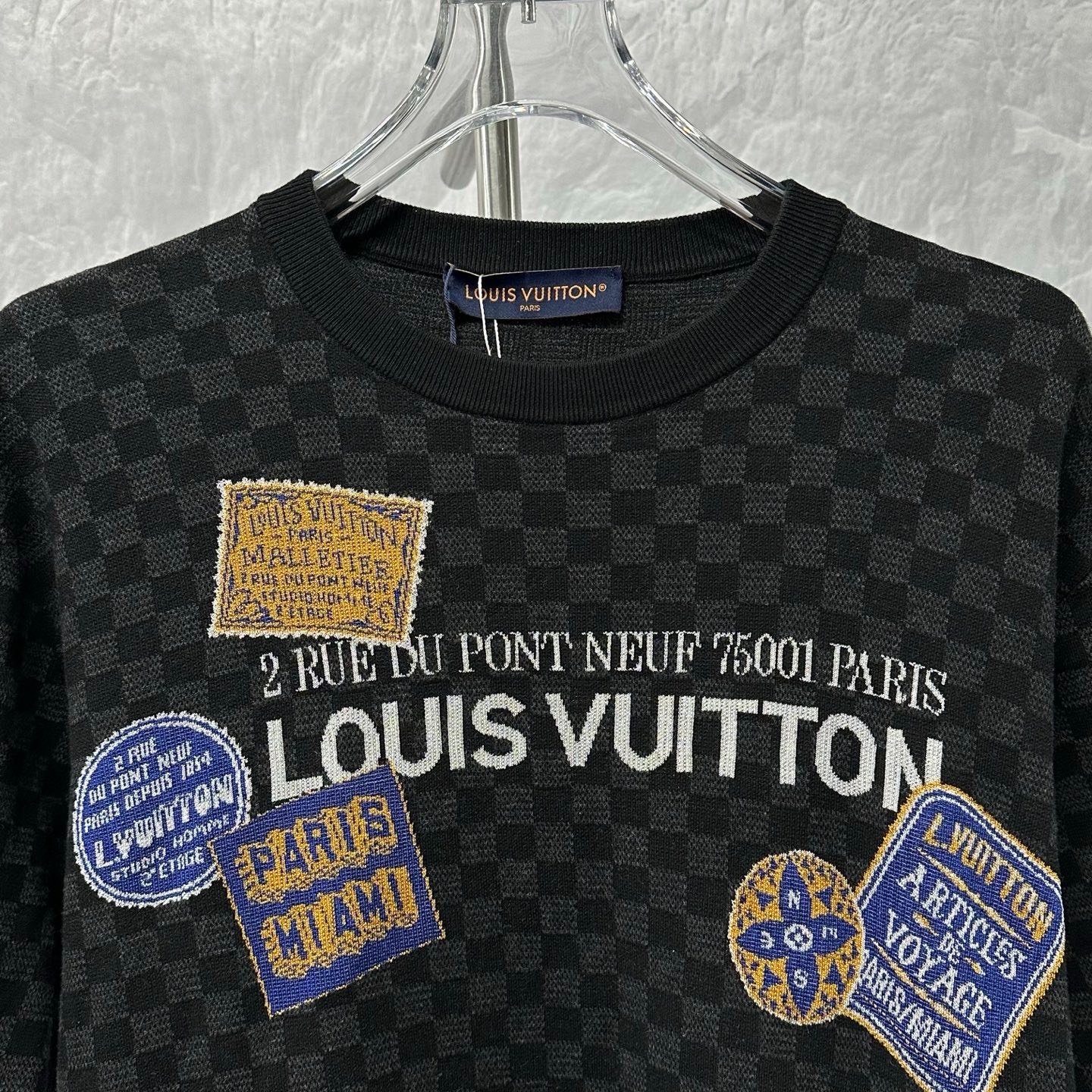 Louis Vuitton Damier Monogram Knit T-Shirt — front