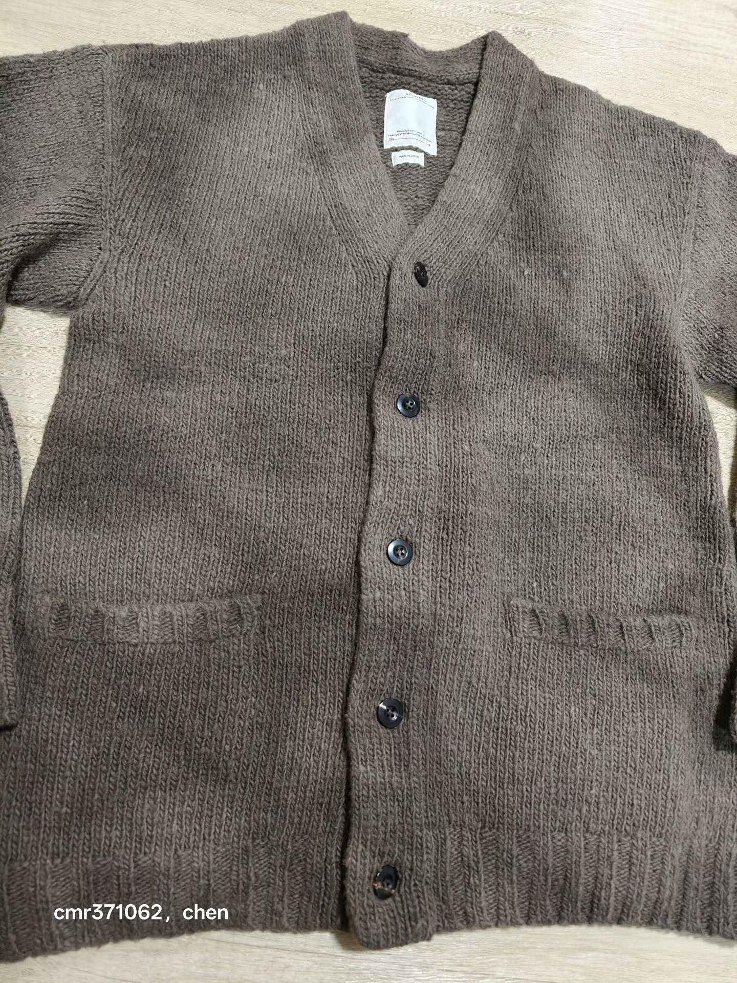 VISVIM 19AW SELMER LONG CARDIG — label