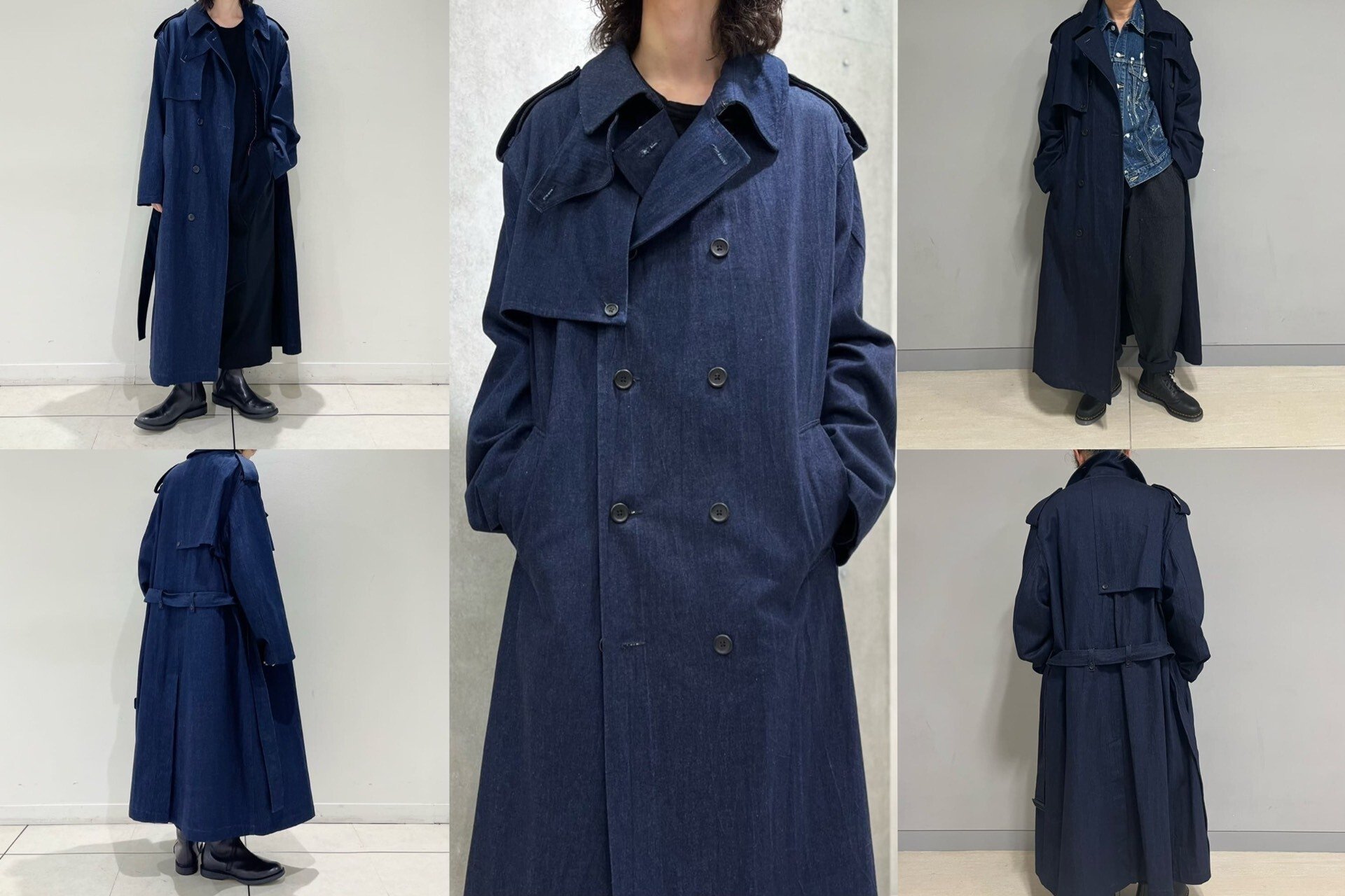 Yohji Yamamoto 23AW Double-breasted Military Coat — detail