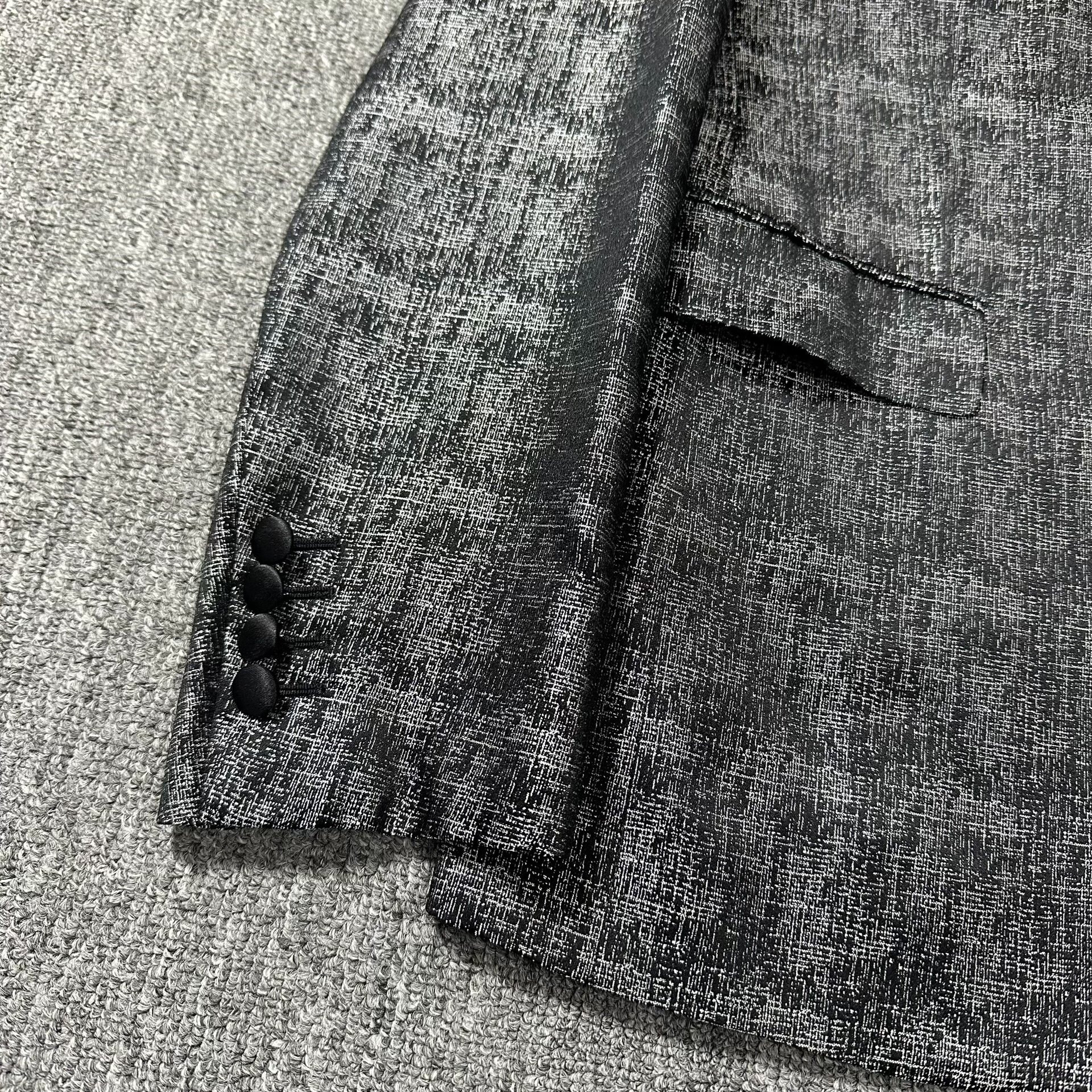 Dior Satin Shawl Collar Suit Jacket — front