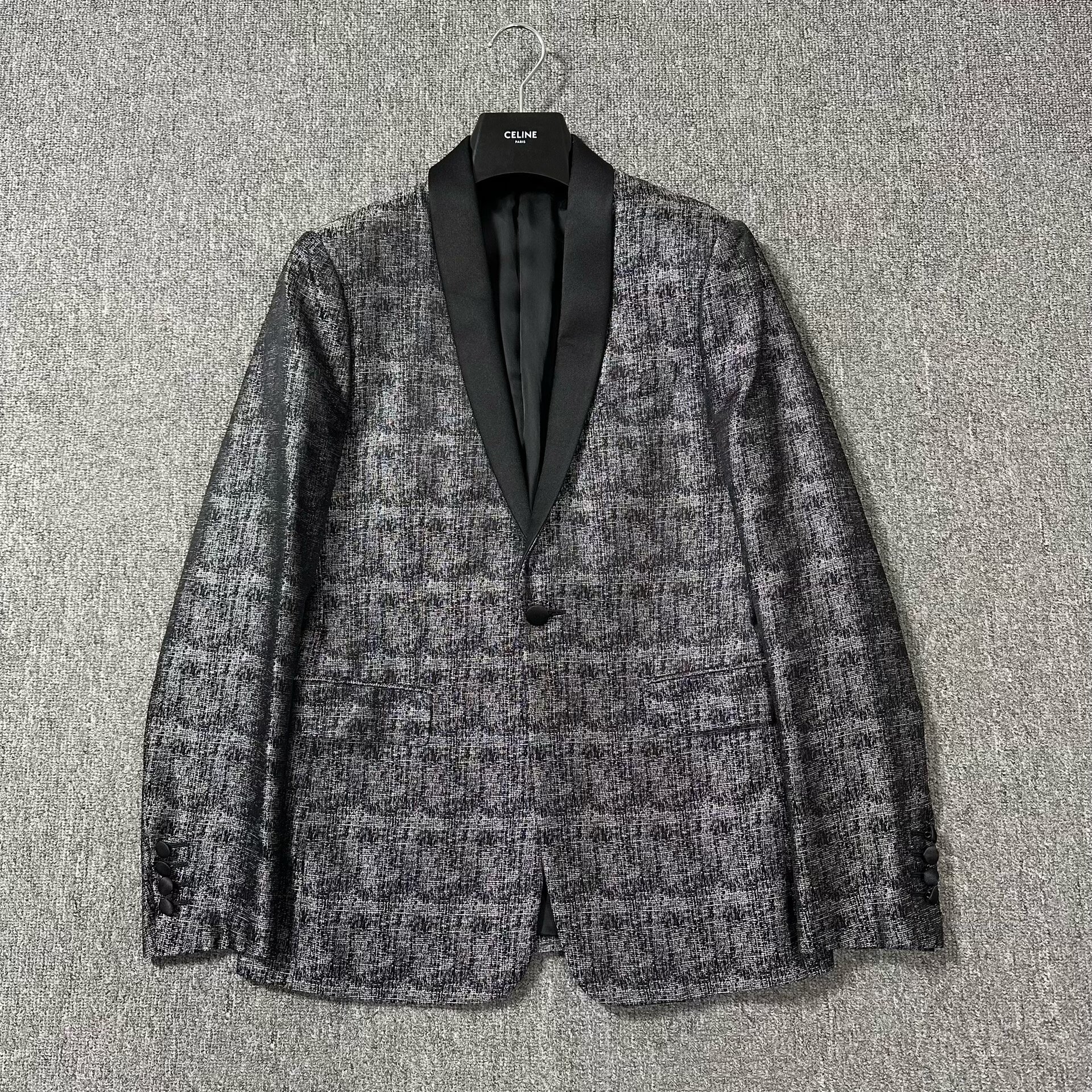 Dior Satin Shawl Collar Suit Jacket