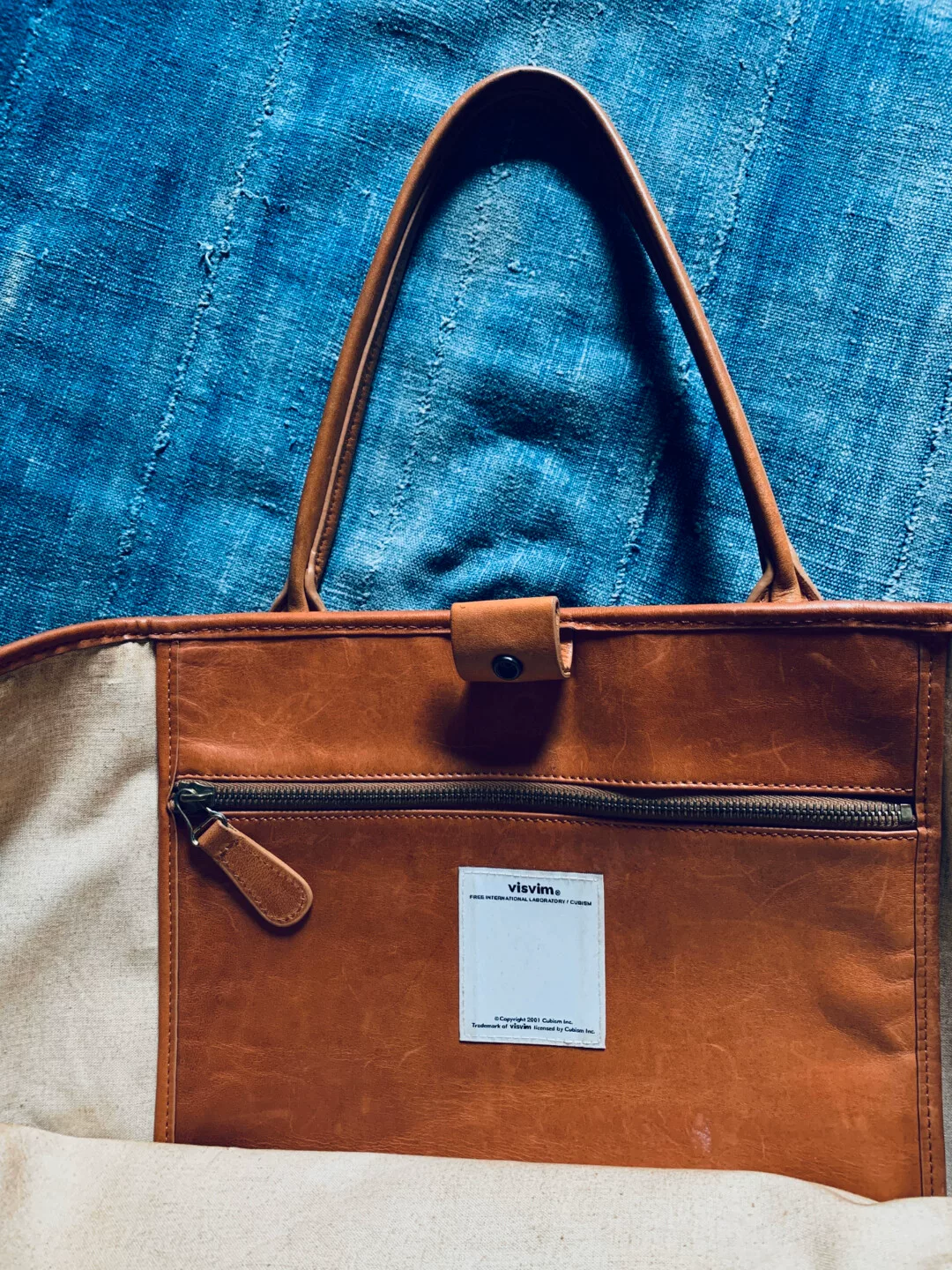 Visvim Homer Tote Veggie XL Natural — back
