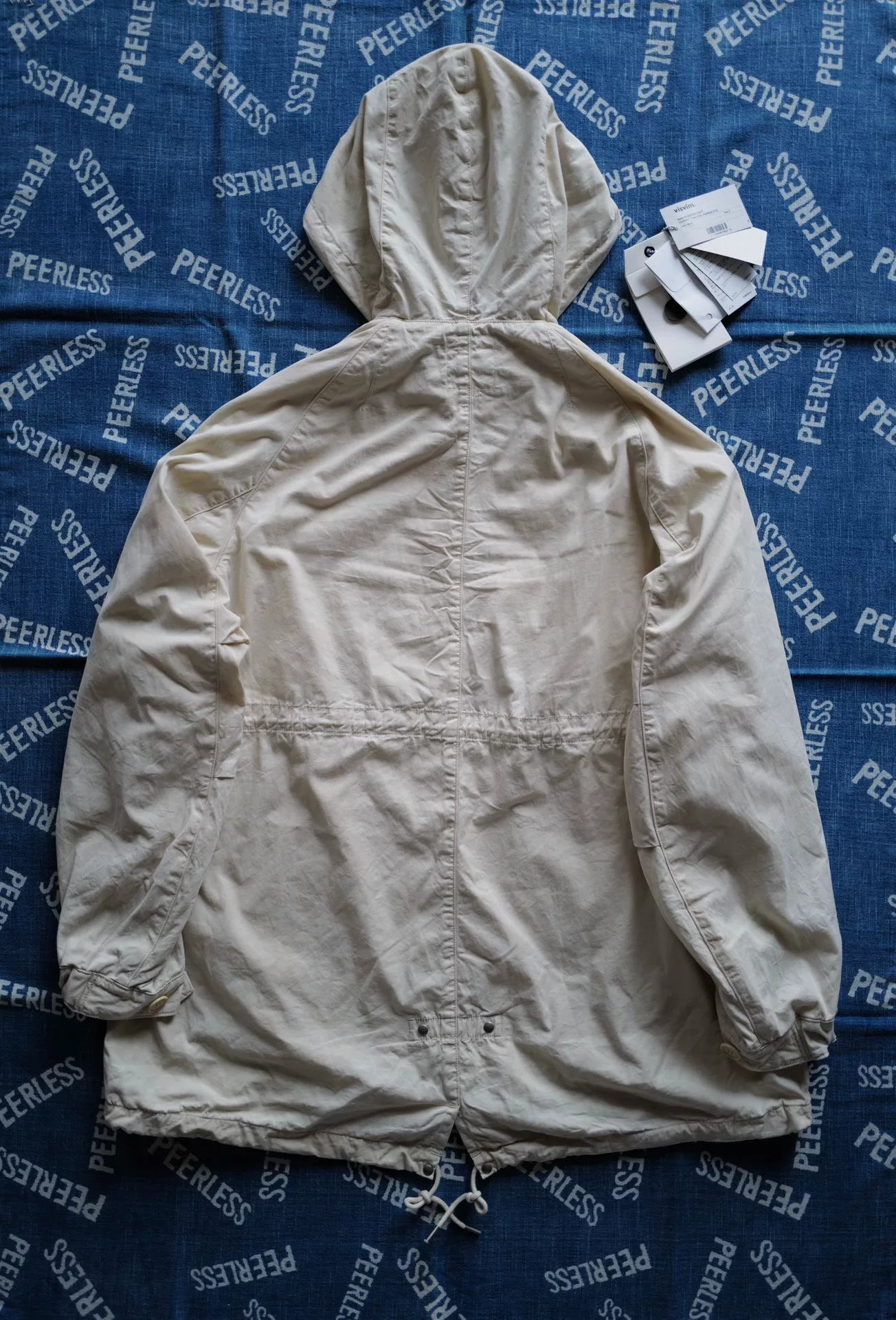 visvim 22AW Dorset Fishtail Parka Ivory — front